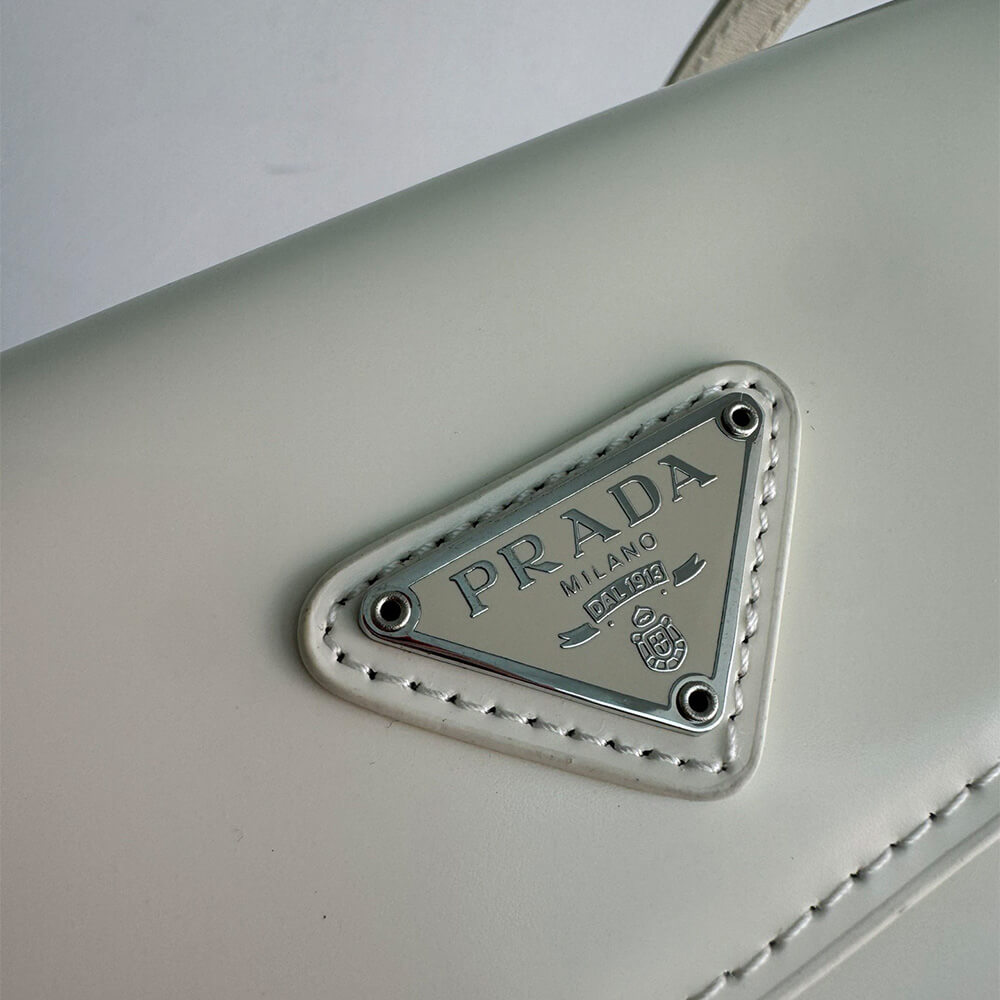 Small Prada Cleo brushed leather shoulder bag with flap - Top Club