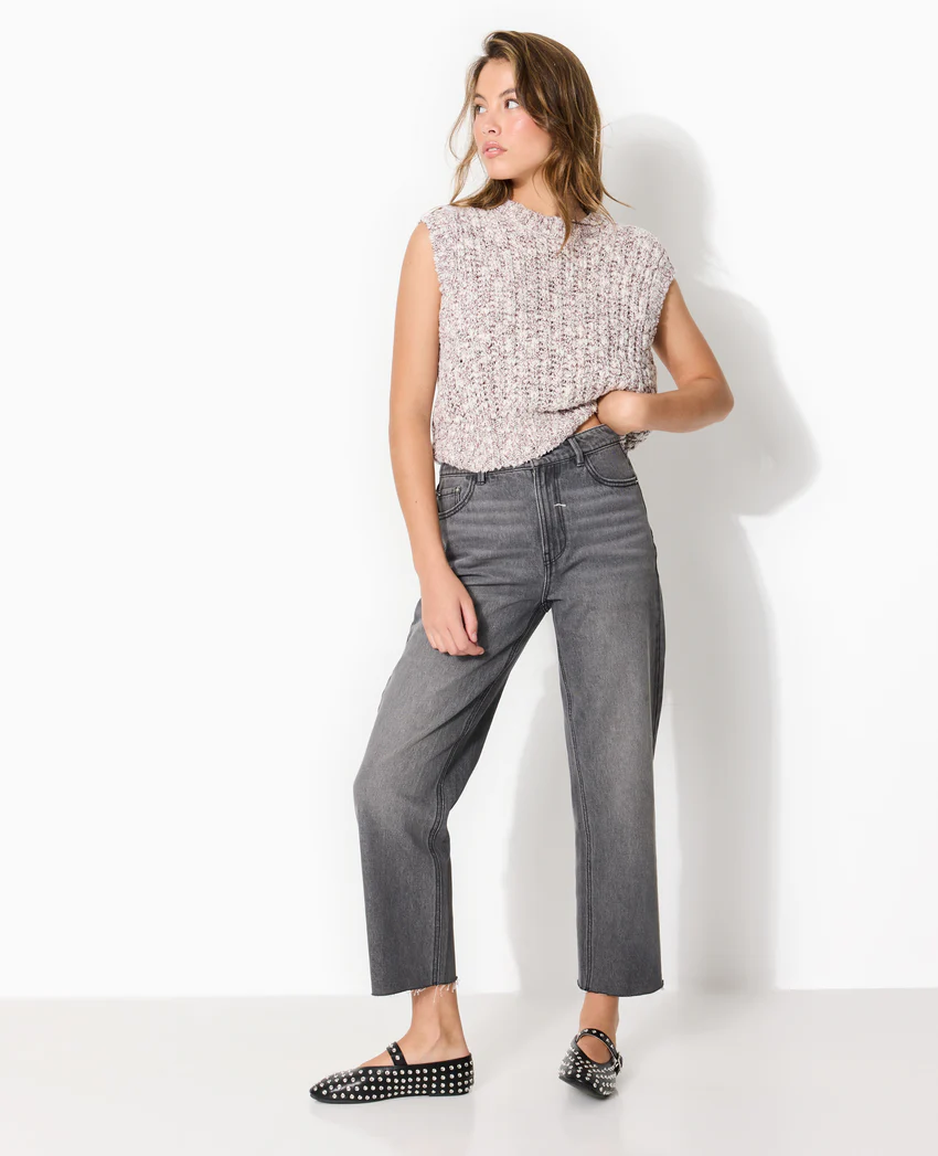 Pimkie Pull sans manches en maille moulinée