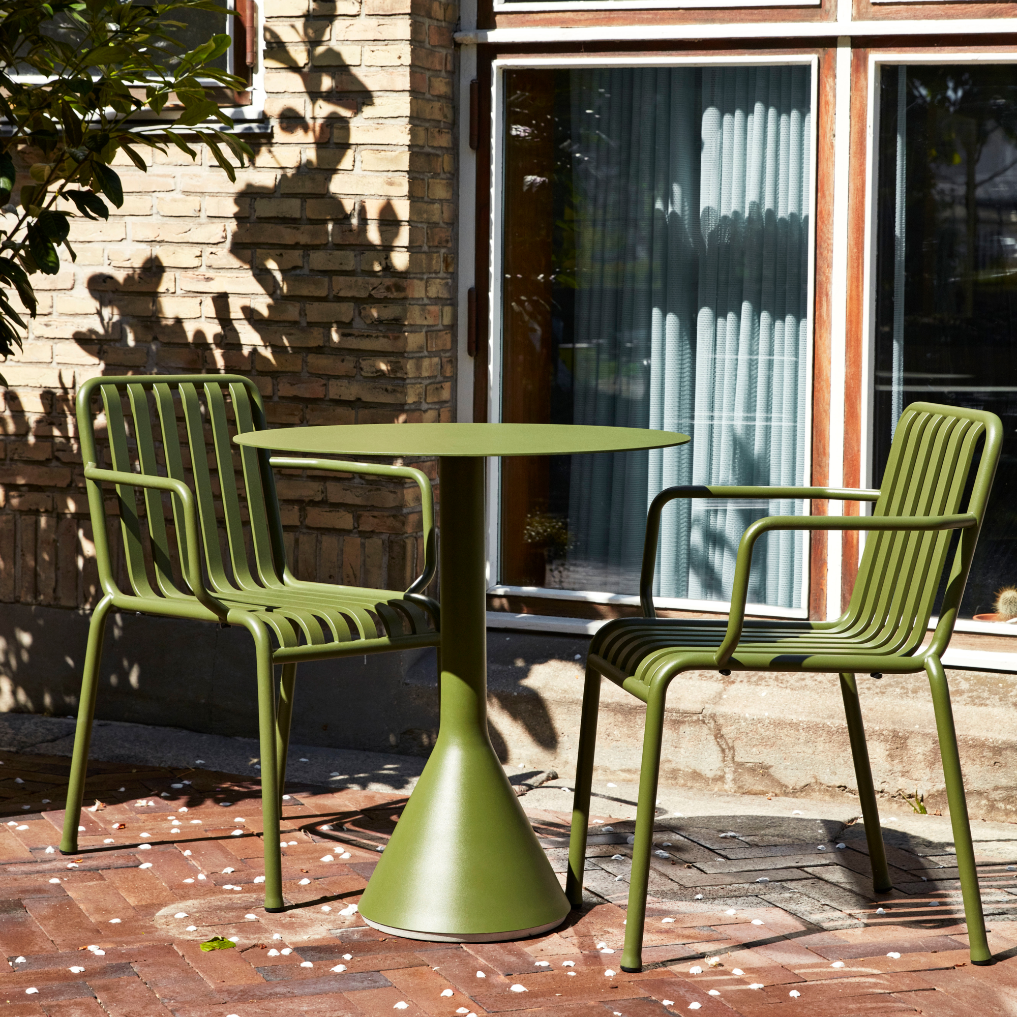 Tuinstoel Palissade met armleuning olive