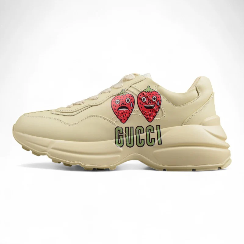 Gucci Rhyton Sneaker With Strawberry Print 'Ivory White' - Sneaker Replica Workshop