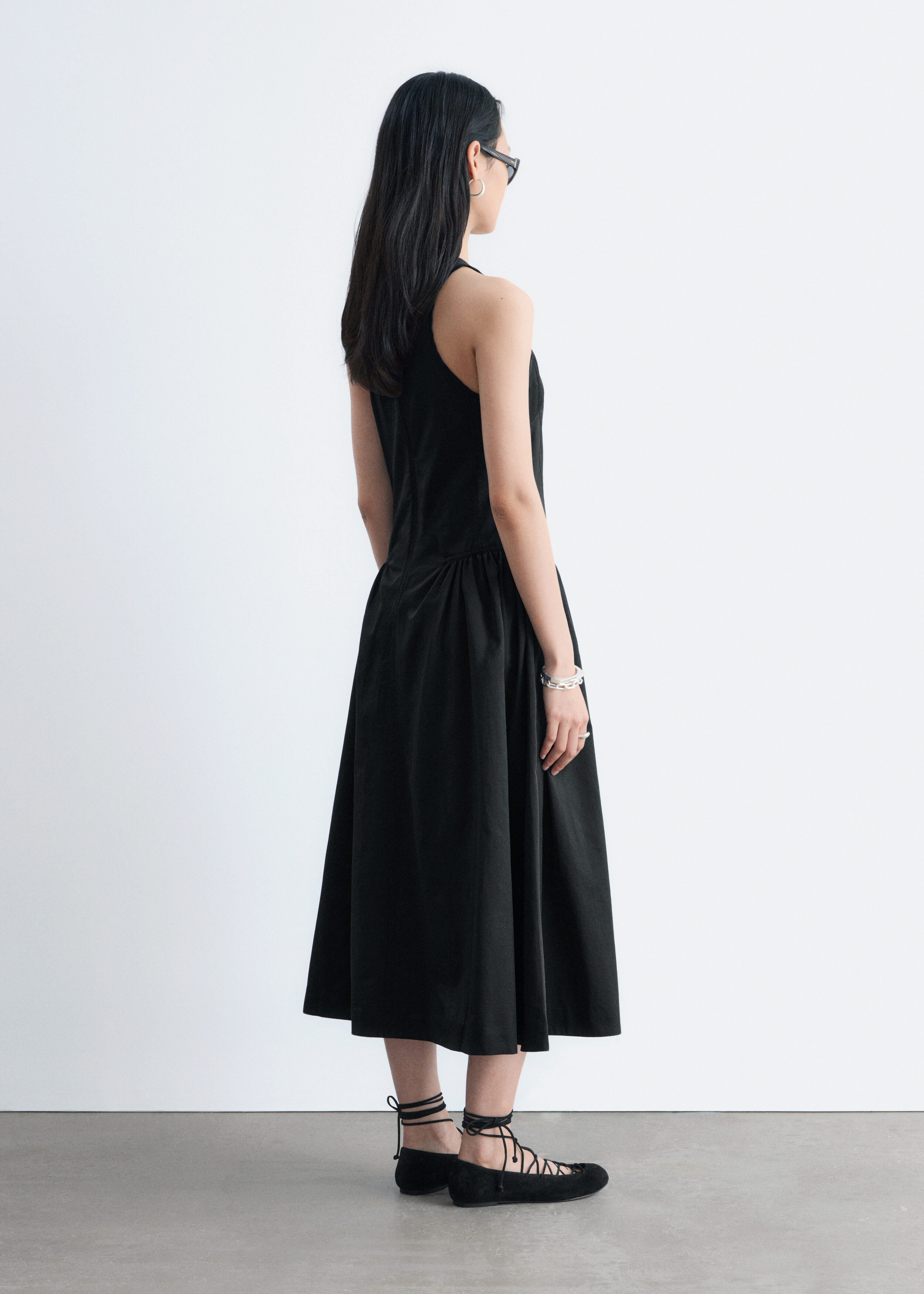 & Other Stories FLARED MIDI DRESS