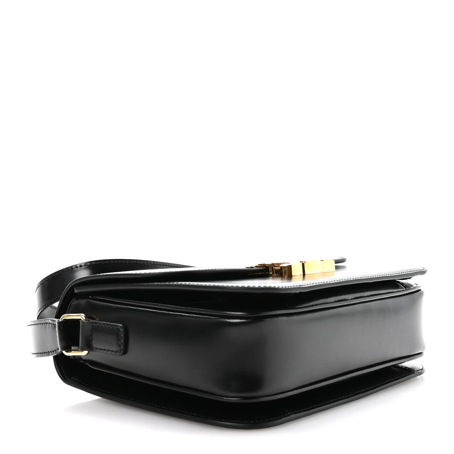 Shiny Calfskin Medium Triomphe Black - Top Club