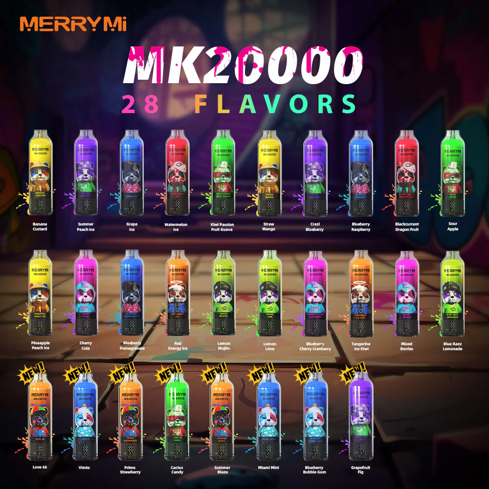 MerryMi MK 20K Rechargeable Disposable Vape (All Flavours)