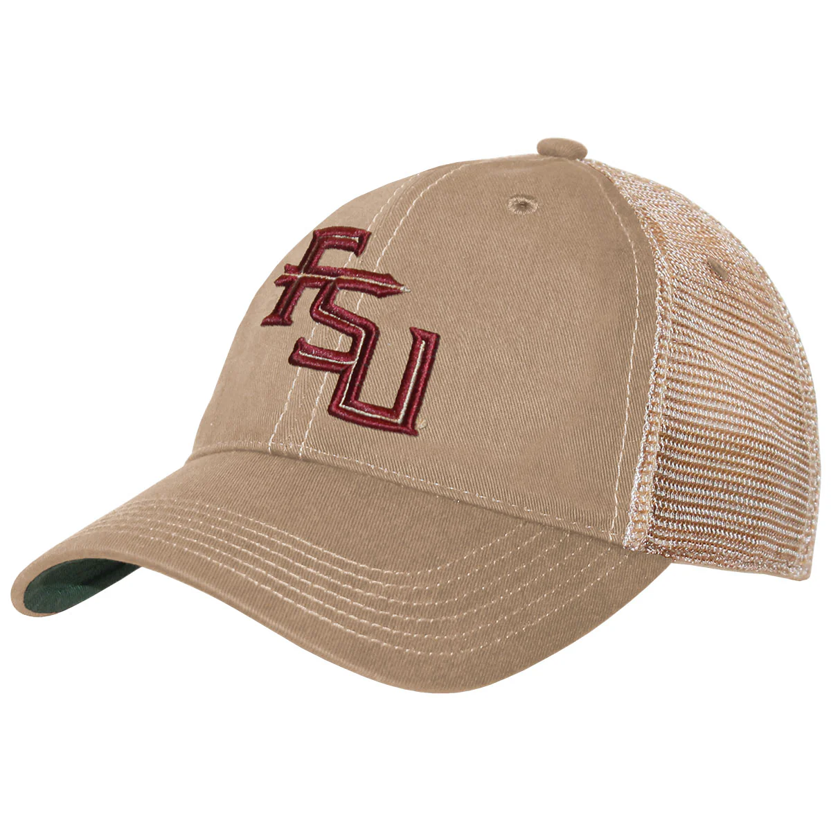 Legacy FSU Adjustable Relaxed Trucker - Khaki - MoB Apparel