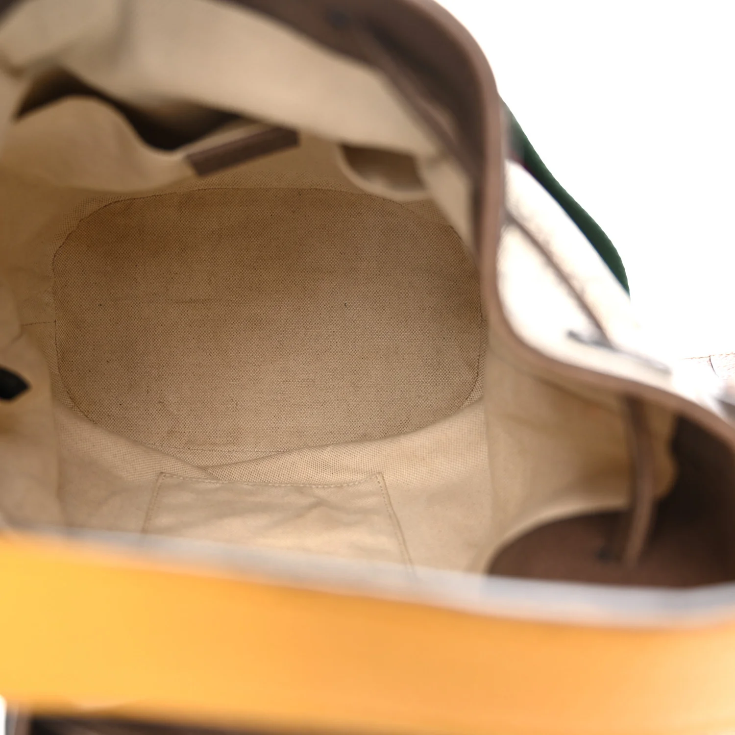 GG Supreme Monogram Neo Vintage Drawstring Bucket Backpack Beige New Acero Crop - Top Club