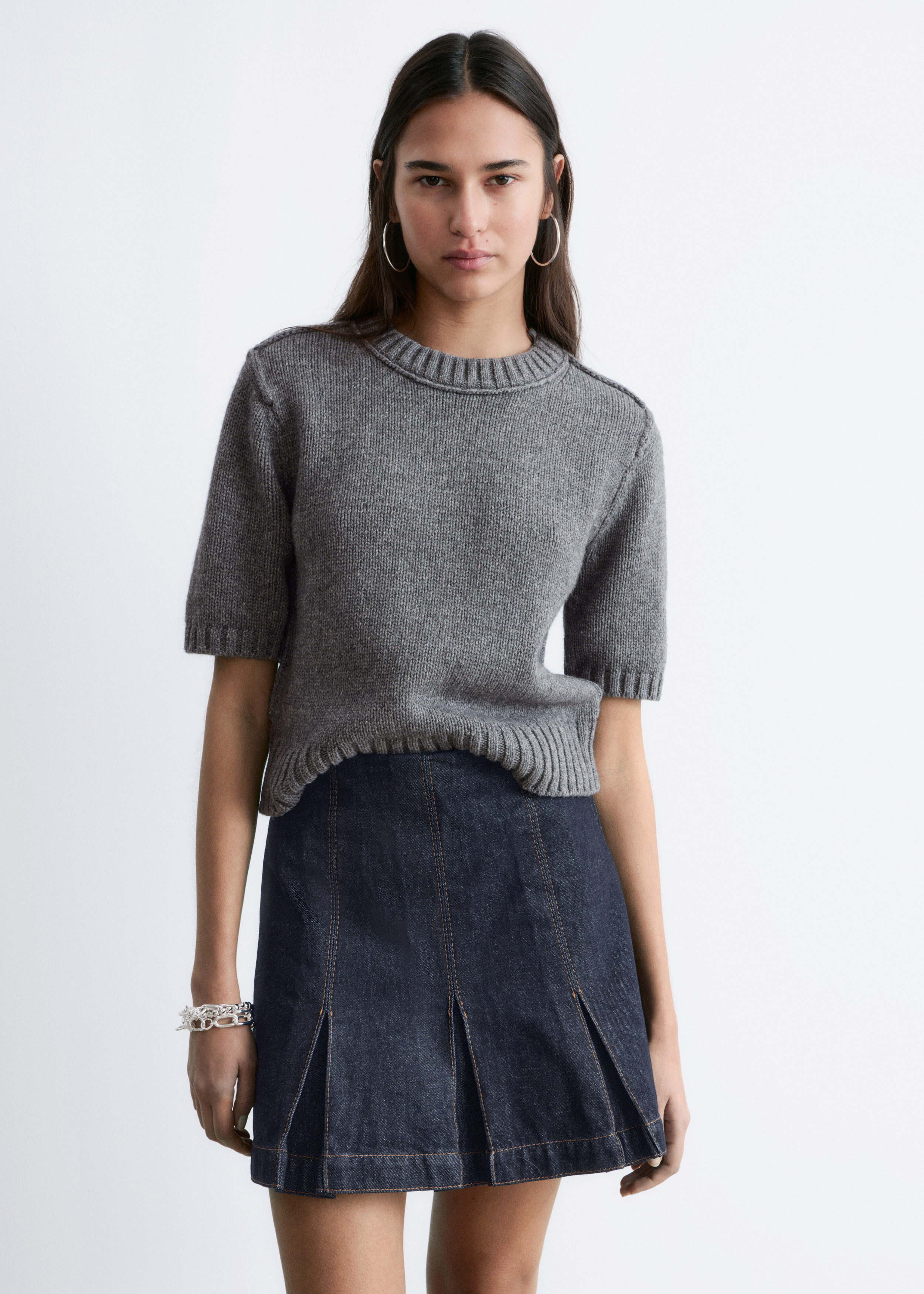 & Other Stories RIB-KNIT T-SHIRT