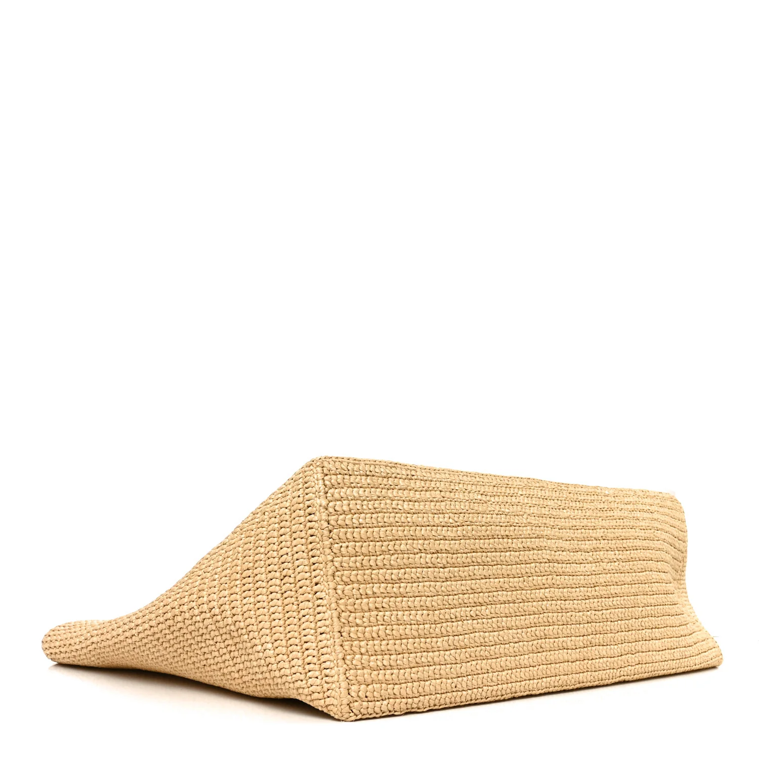 Raffia Logo Tote Naturel - Top Club
