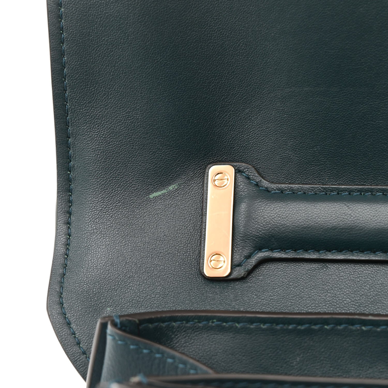 Calfskin Embossed Small Margot Top Handle Divisa Green - Top Club