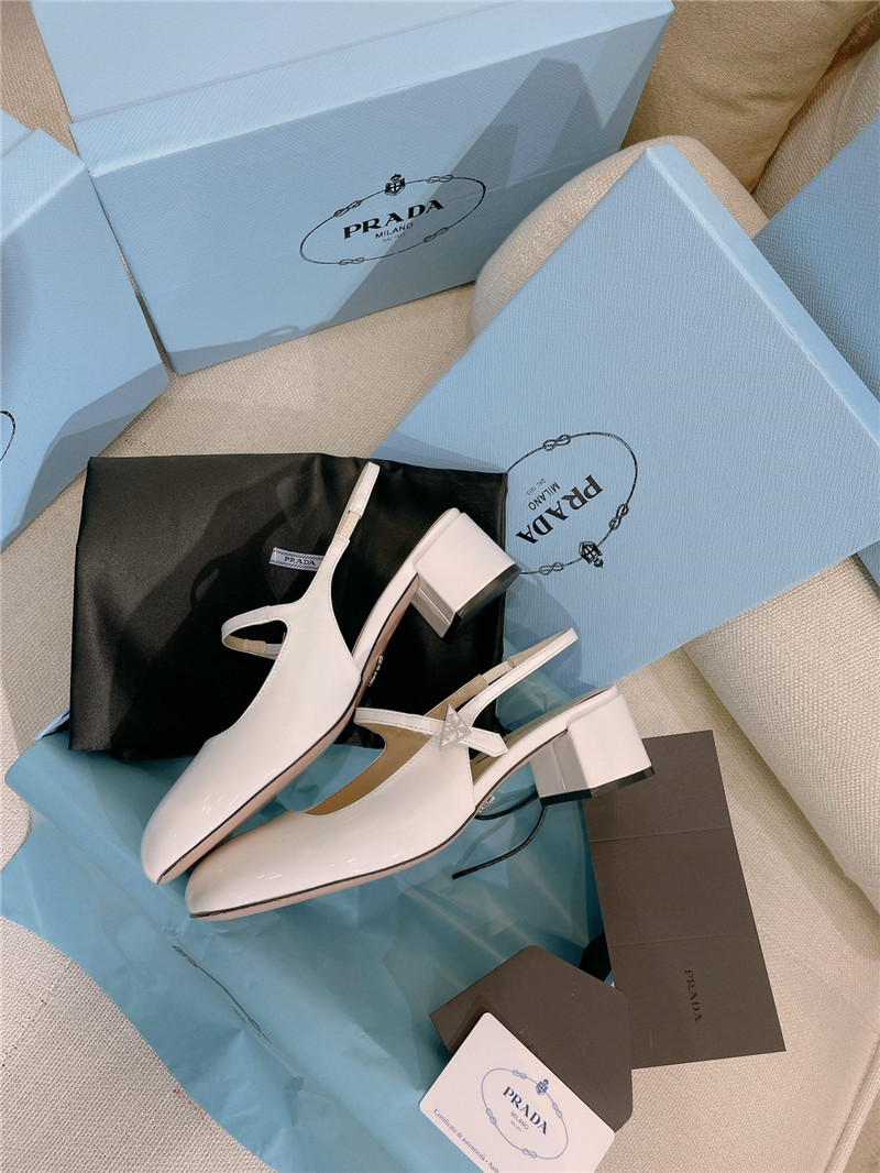 prada patent leather back strap mary jane round toe sandals - Sneaker Replica Workshop