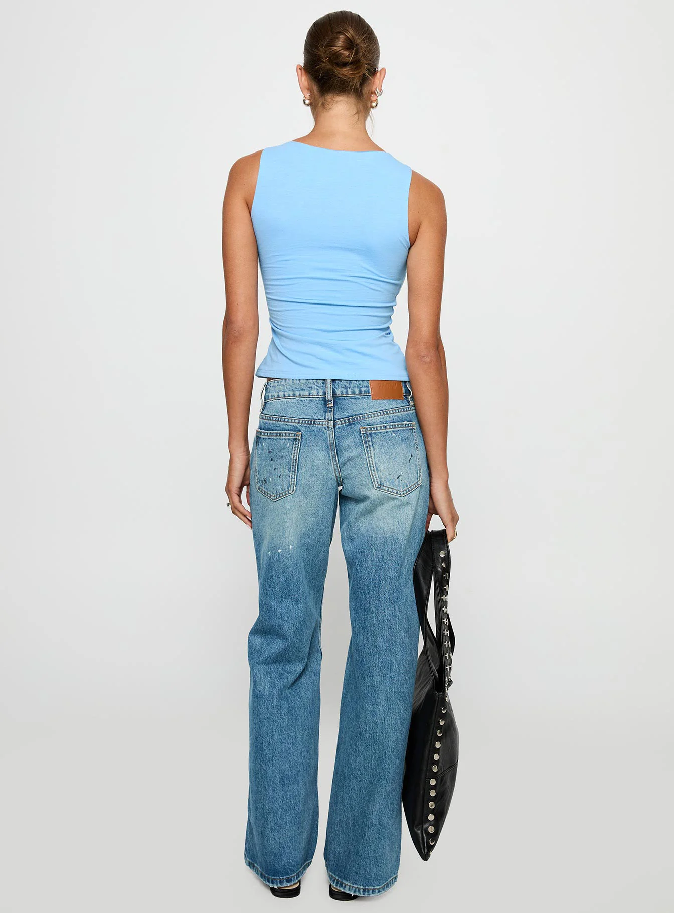 Picasso Mid Rise Straight Leg Jeans Mid Blue
