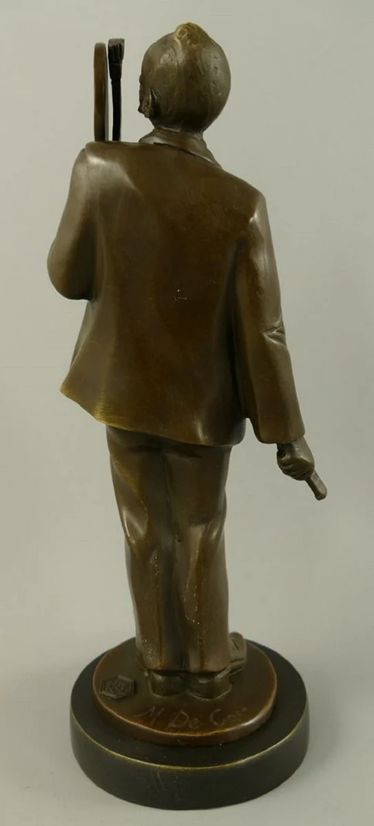 Luxury Art Nouveau bronze sculpture Vincent van Gogh bronze / black 10 x 9 x H. 26 cm - bronze figure with marble base - decorative figure - decorative accessories