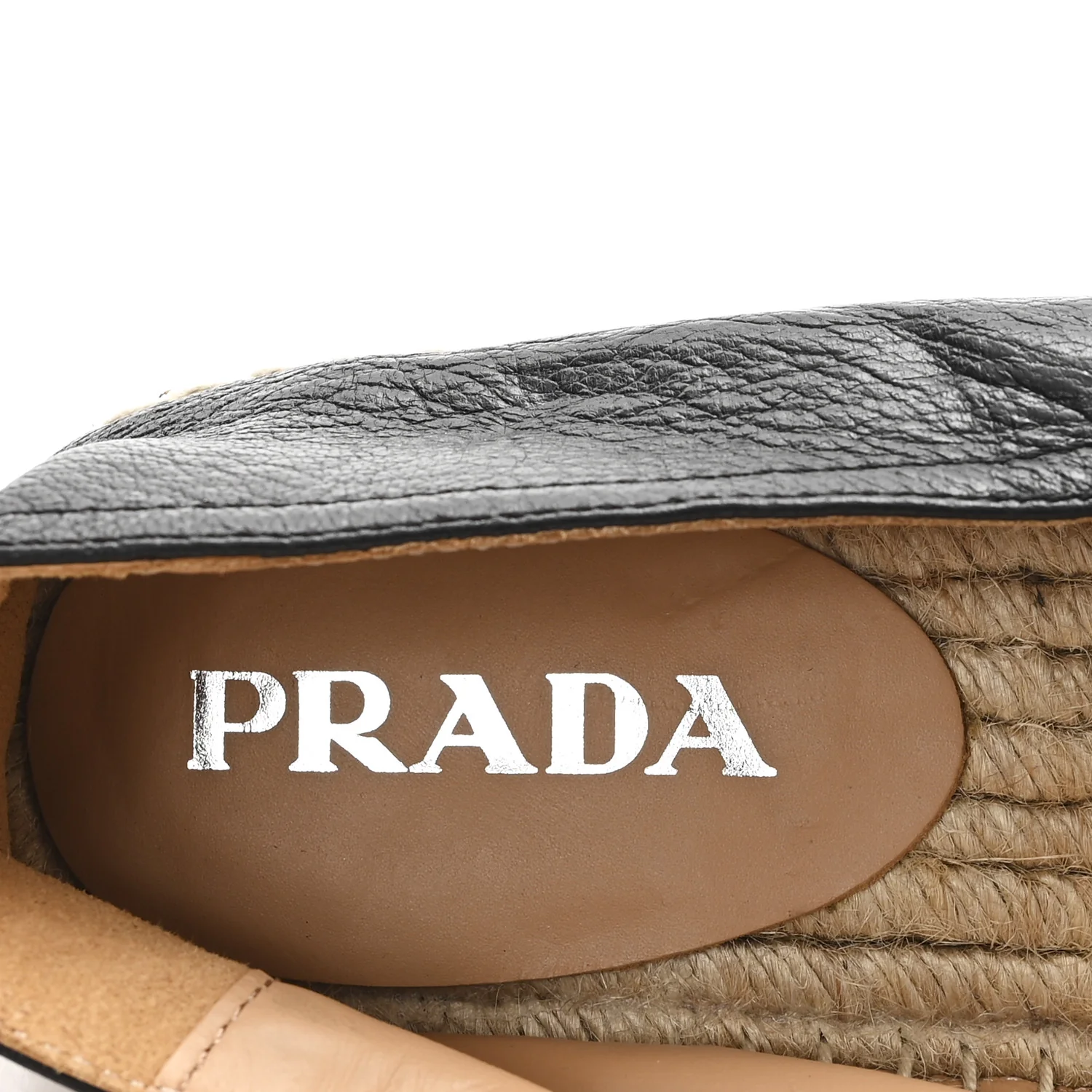 Nappa Embroidered Logo 20mm Espadrilles 39 Black - Top Club