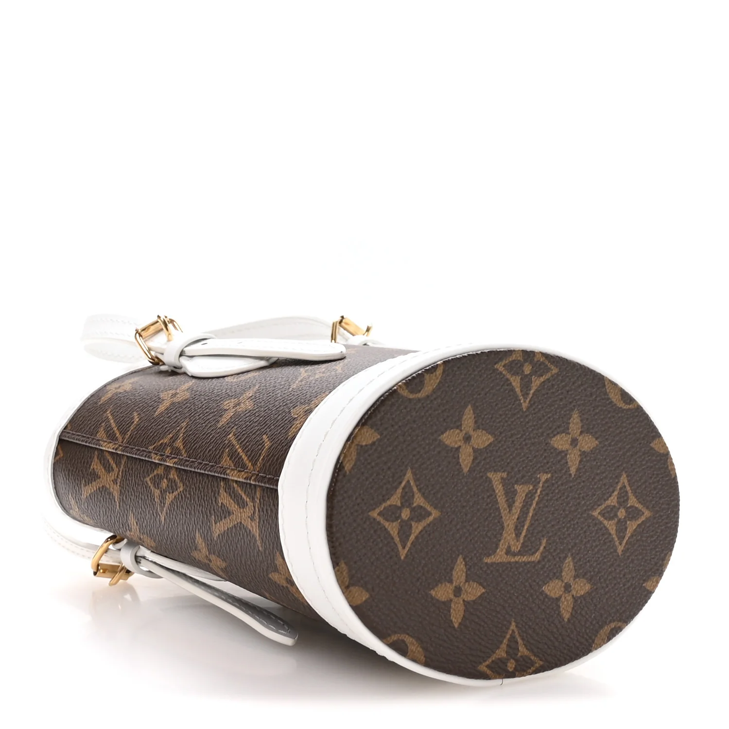 Monogram LV Match Nano Bucket Bag White - Top Club