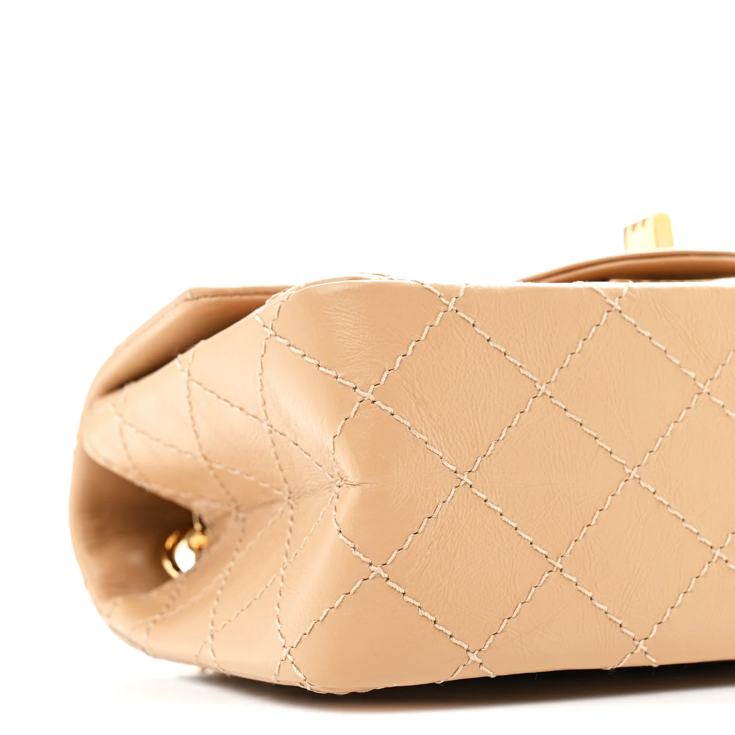 Aged Calfskin Quilted 2.55 Reissue Mini Flap Beige - Top Club