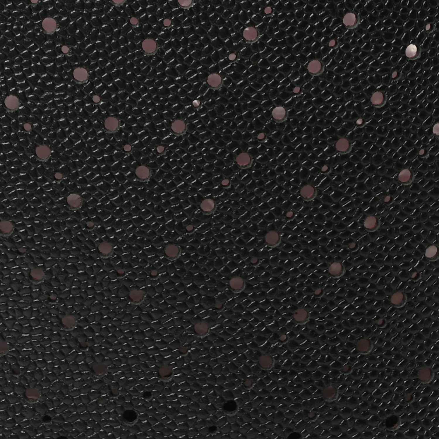 Perforated Grained Calfskin Large Shopping Tote Black - Top Club