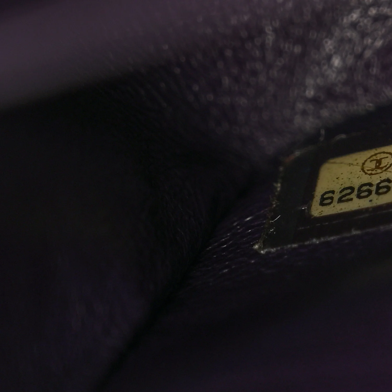 Caviar Quilted Small Double Flap Dark Purple - Top Club