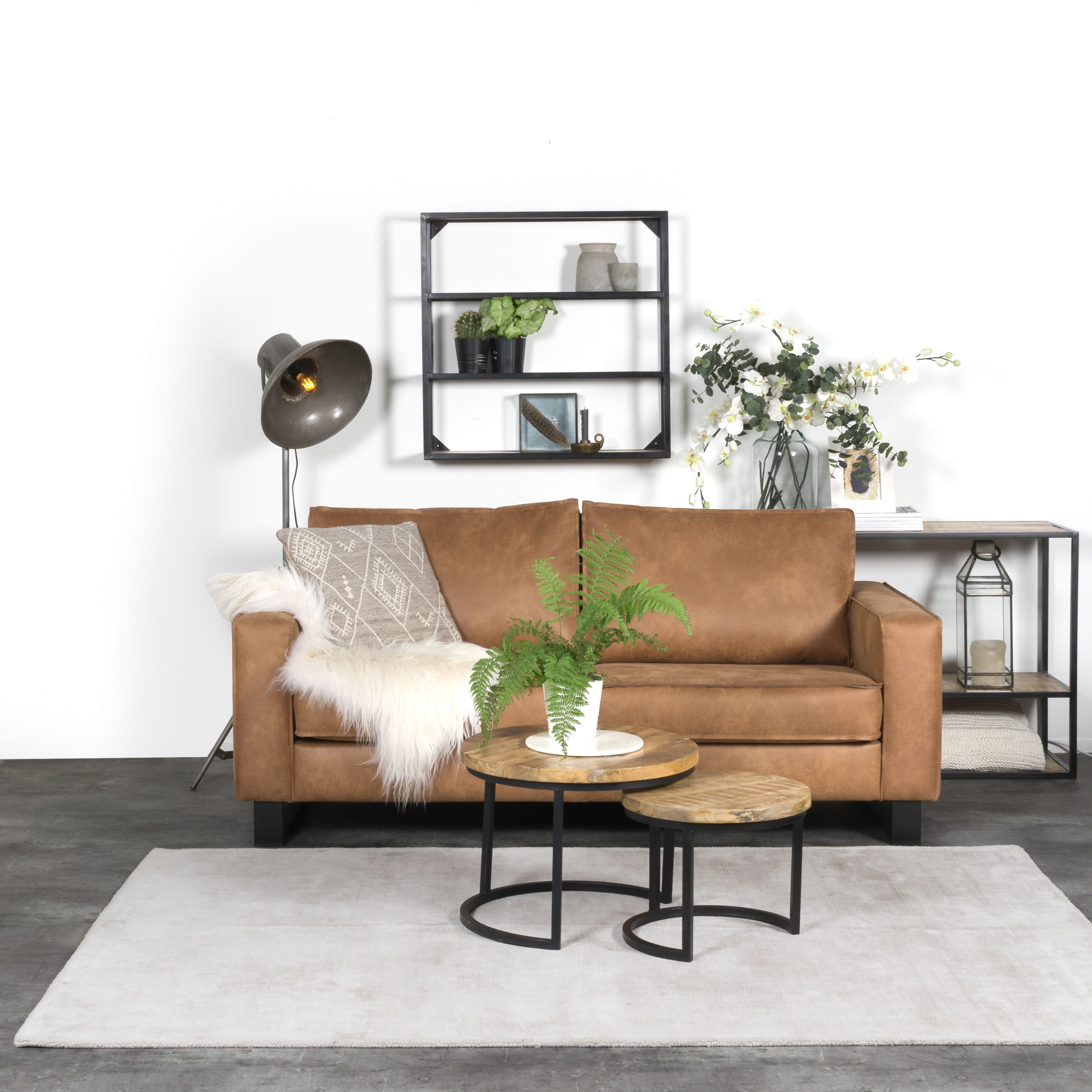 Vloerkleed Viscose - Light Grey 160 x 230 cm