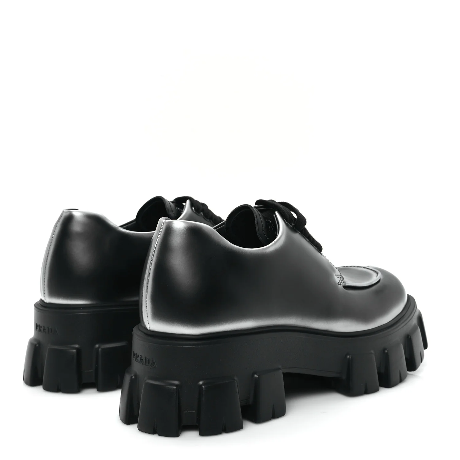 Spazzolato Rois Sfumato Monolith 55mm Derby Loafers 5.5 Black Argento - Top Club