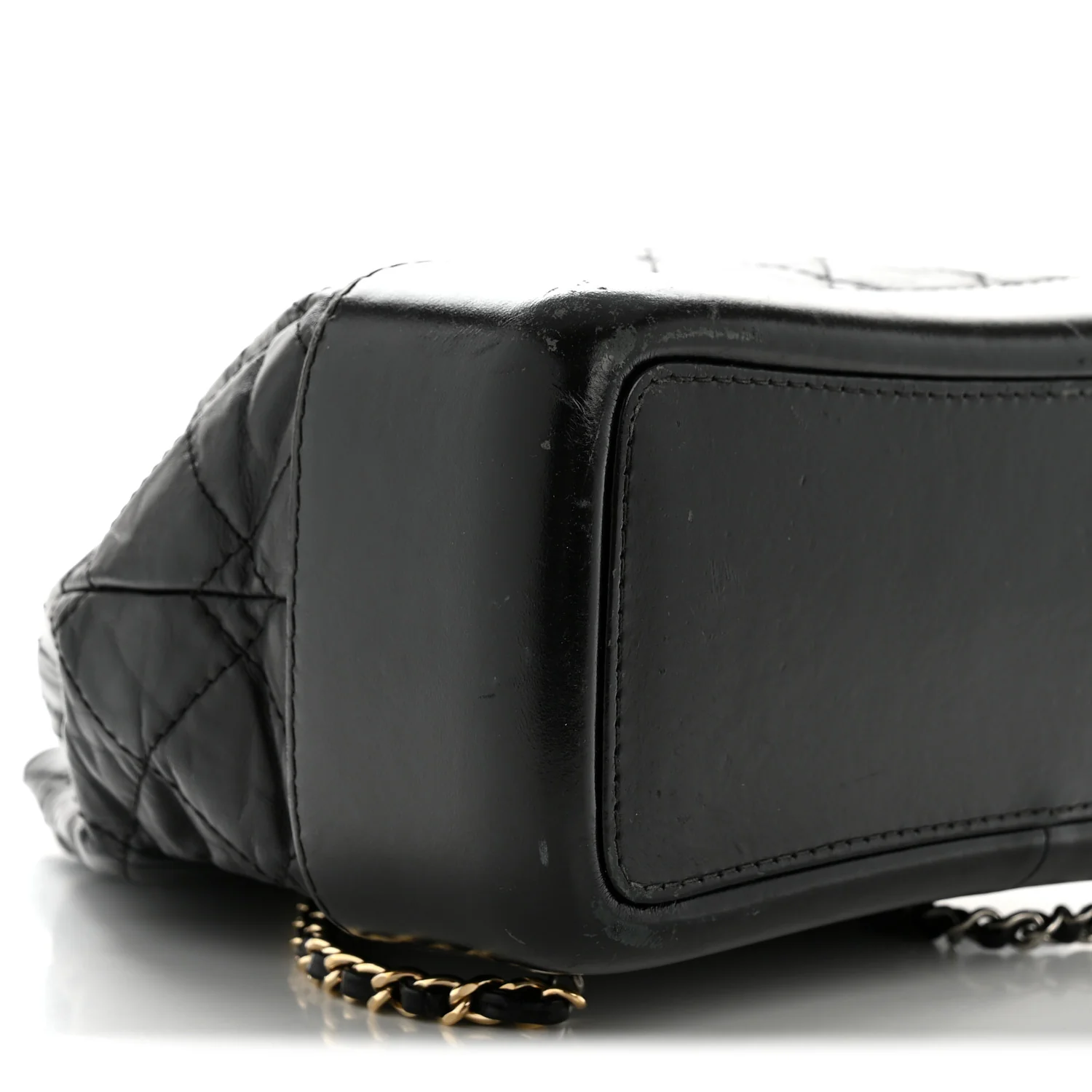 Aged Calfskin Quilted Small Gabrielle Backpack Black - Top Club