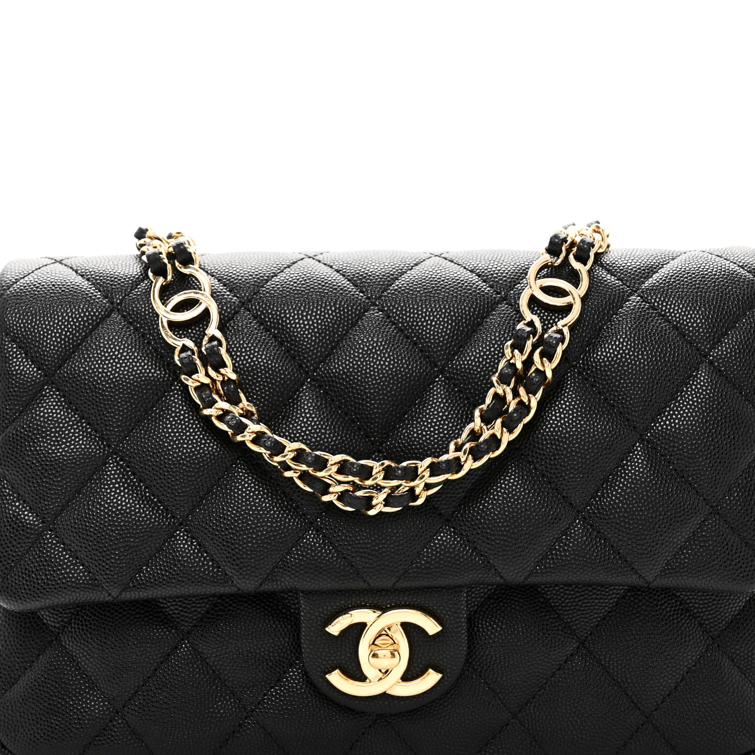 Caviar Quilted Small CC You Flap Black - Top Club