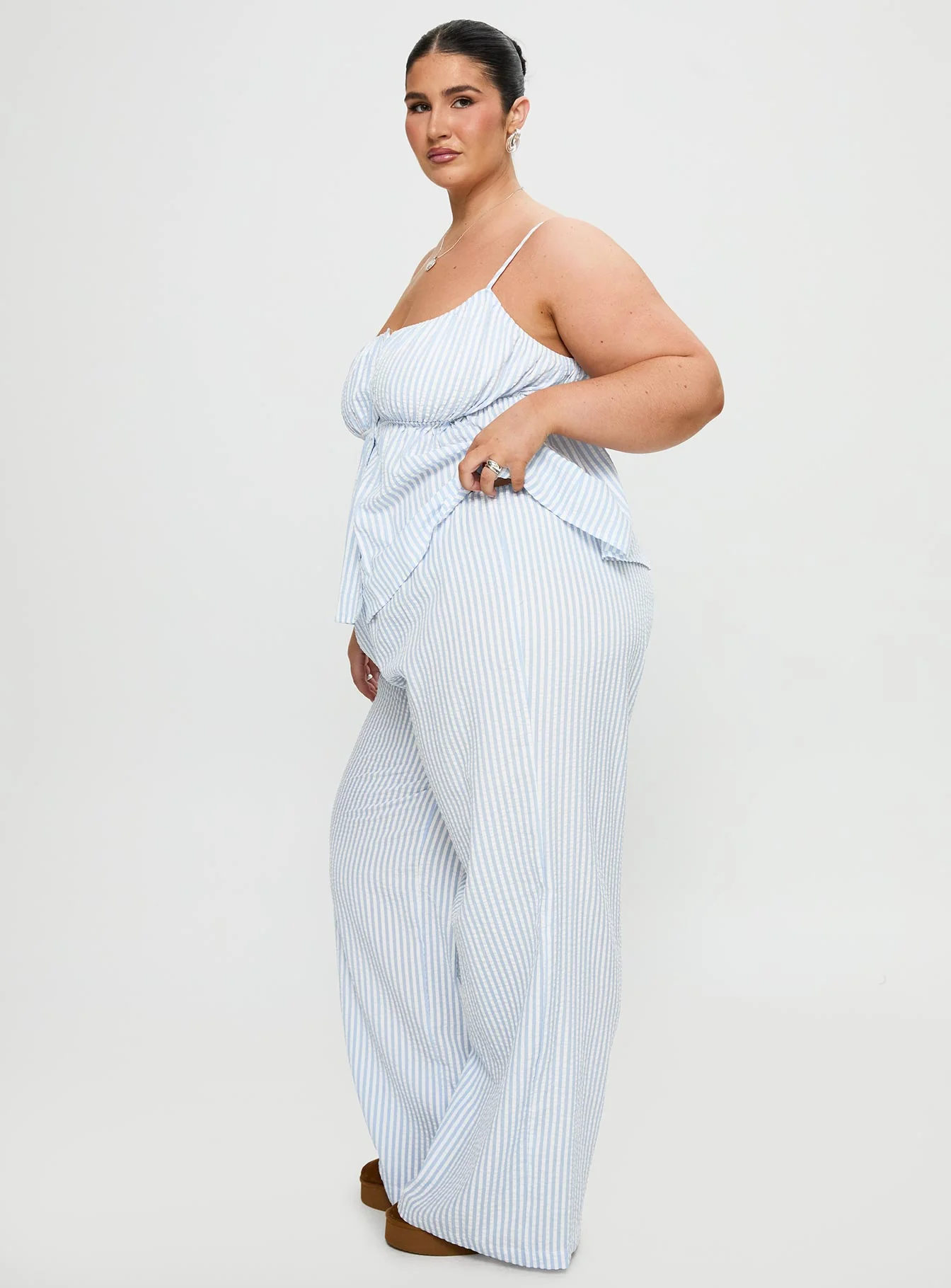 Cassini Set Blue Stripe Curve