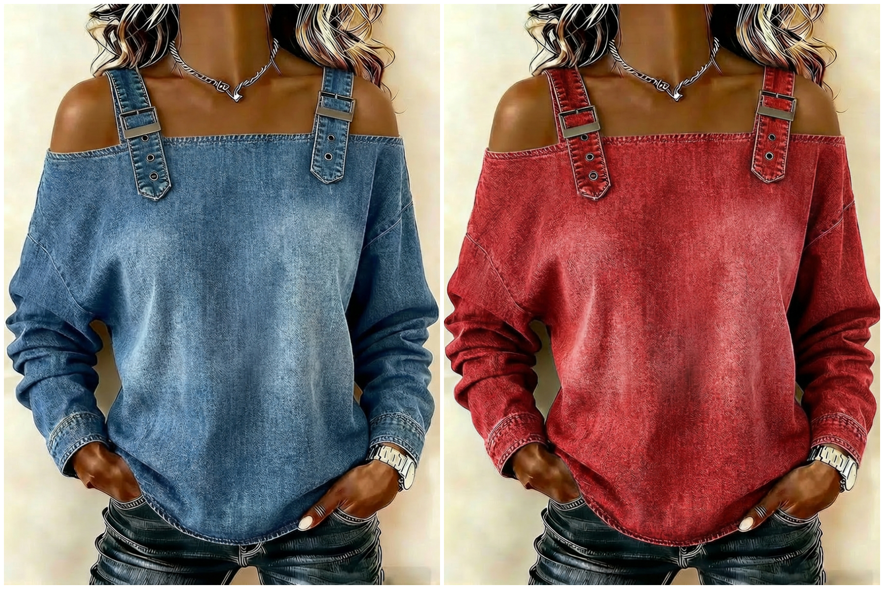 Women's sleeveless denim shirt - Nordfashionstorm - Women's Clothing, Fashion for You - Nordfashionstorm.com