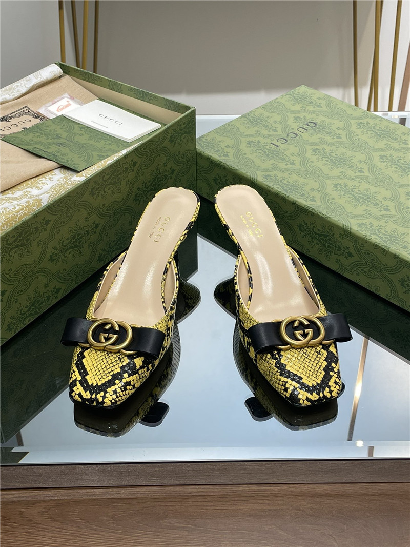 gucci early autumn cat heel Muller slippers - Sneaker Replica Workshop