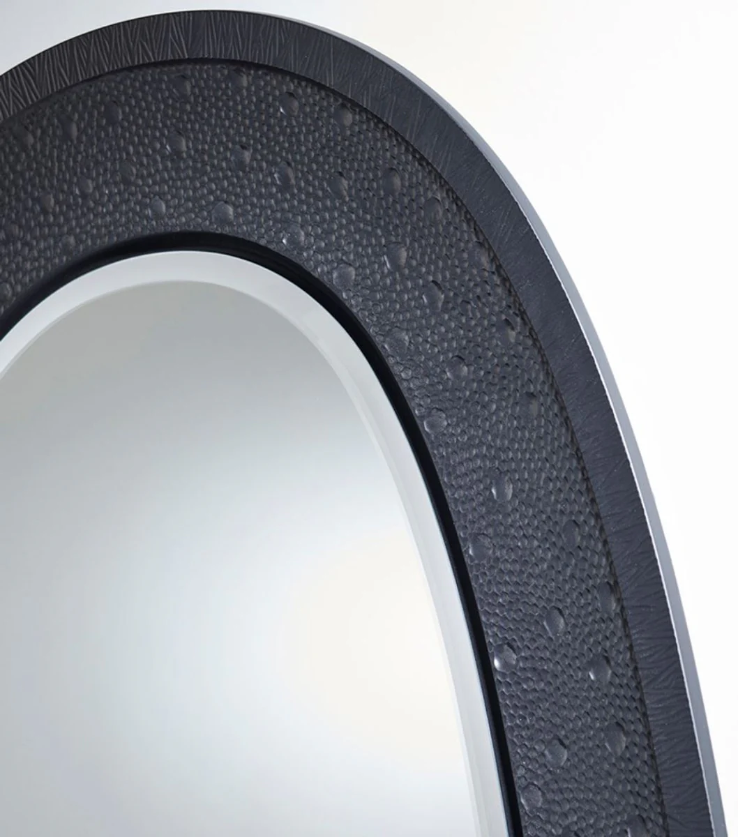 Luxury mirror black 89 x 5 x H. 170 cm - Elegant oval wall mirror - Cloakroom mirror - Living room mirror - Luxury decorative accessories