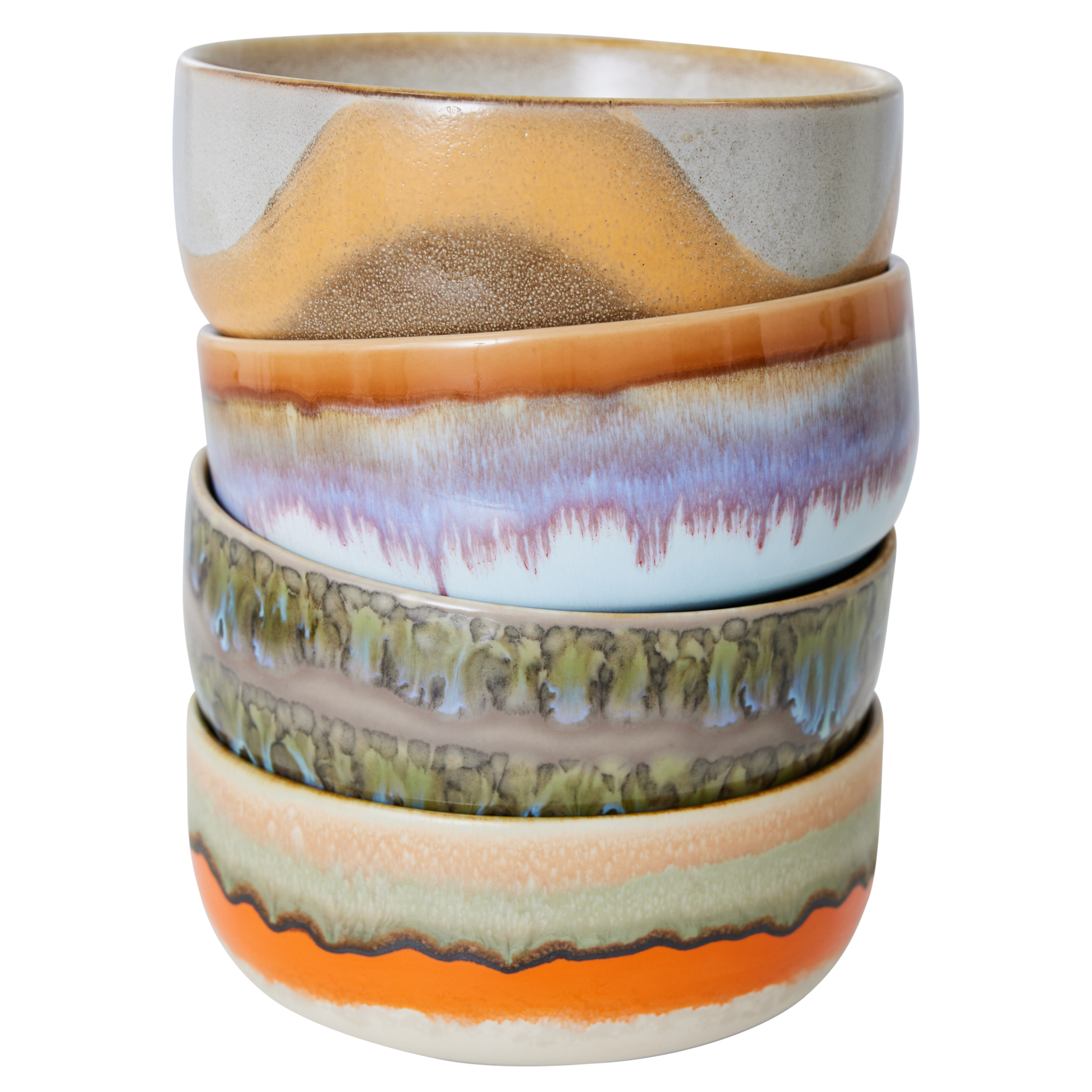 Servies 70's Ceramics dessert schaal Reef - set van 4