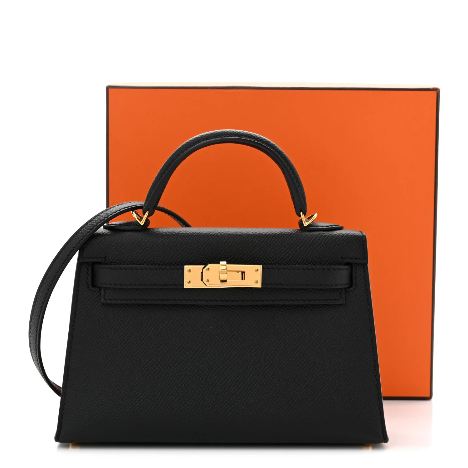 Epsom Mini Kelly Sellier 20 Black - Top Club