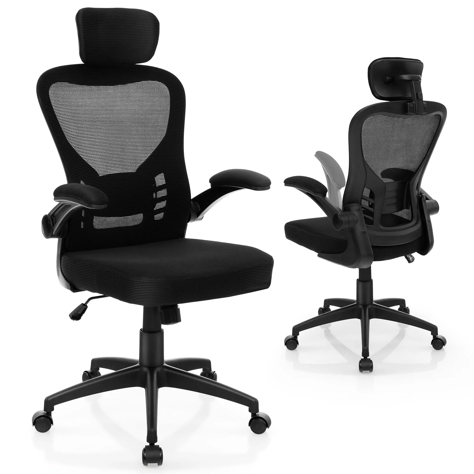 BEFOUNDLOVELY Ergonomic Mesh Office Chair, Home Office Desk Chair with Adjustable Headrest and Lumbar Support