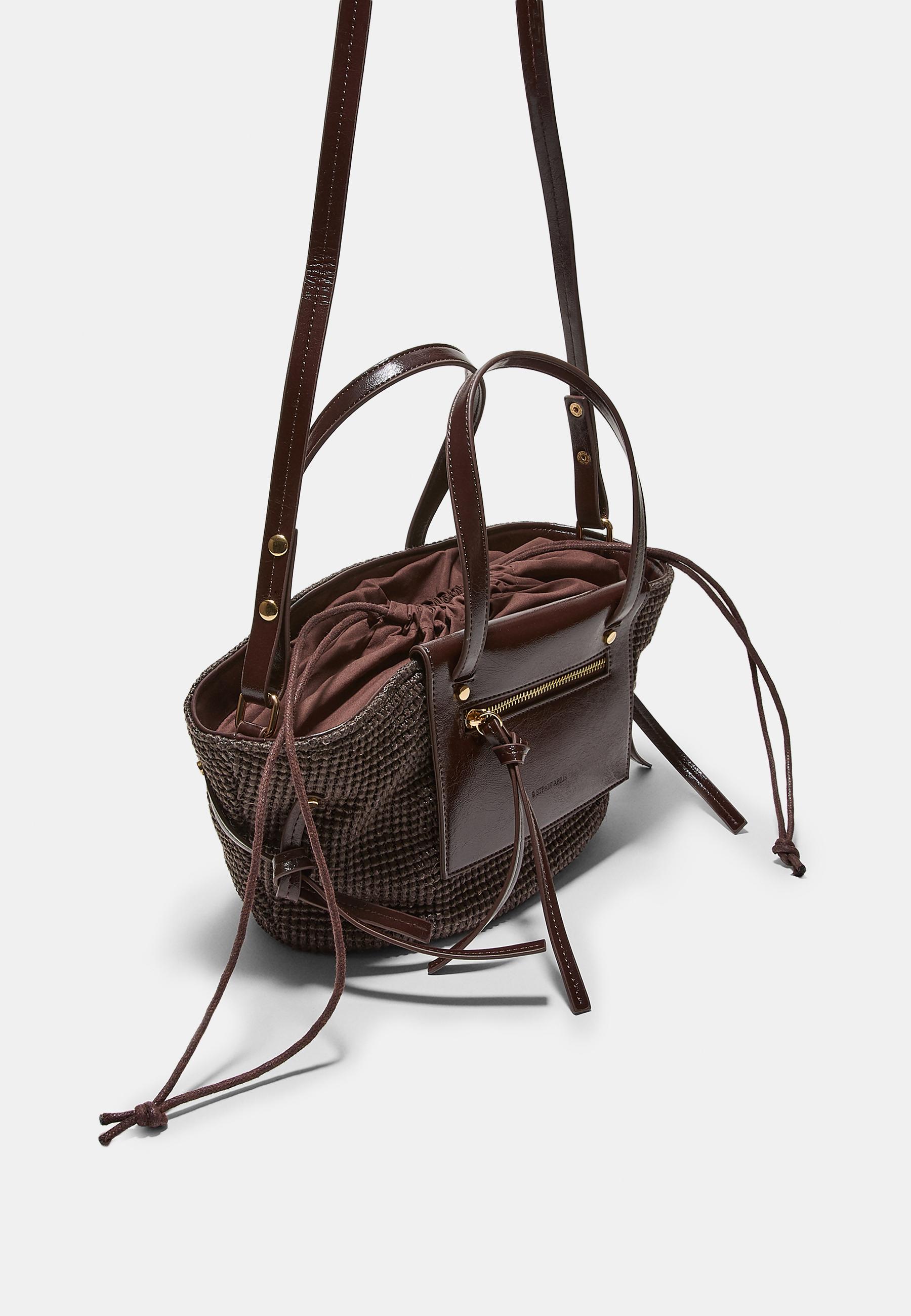 CROCHET-EFFECT BASKET CROSSBODY BAG