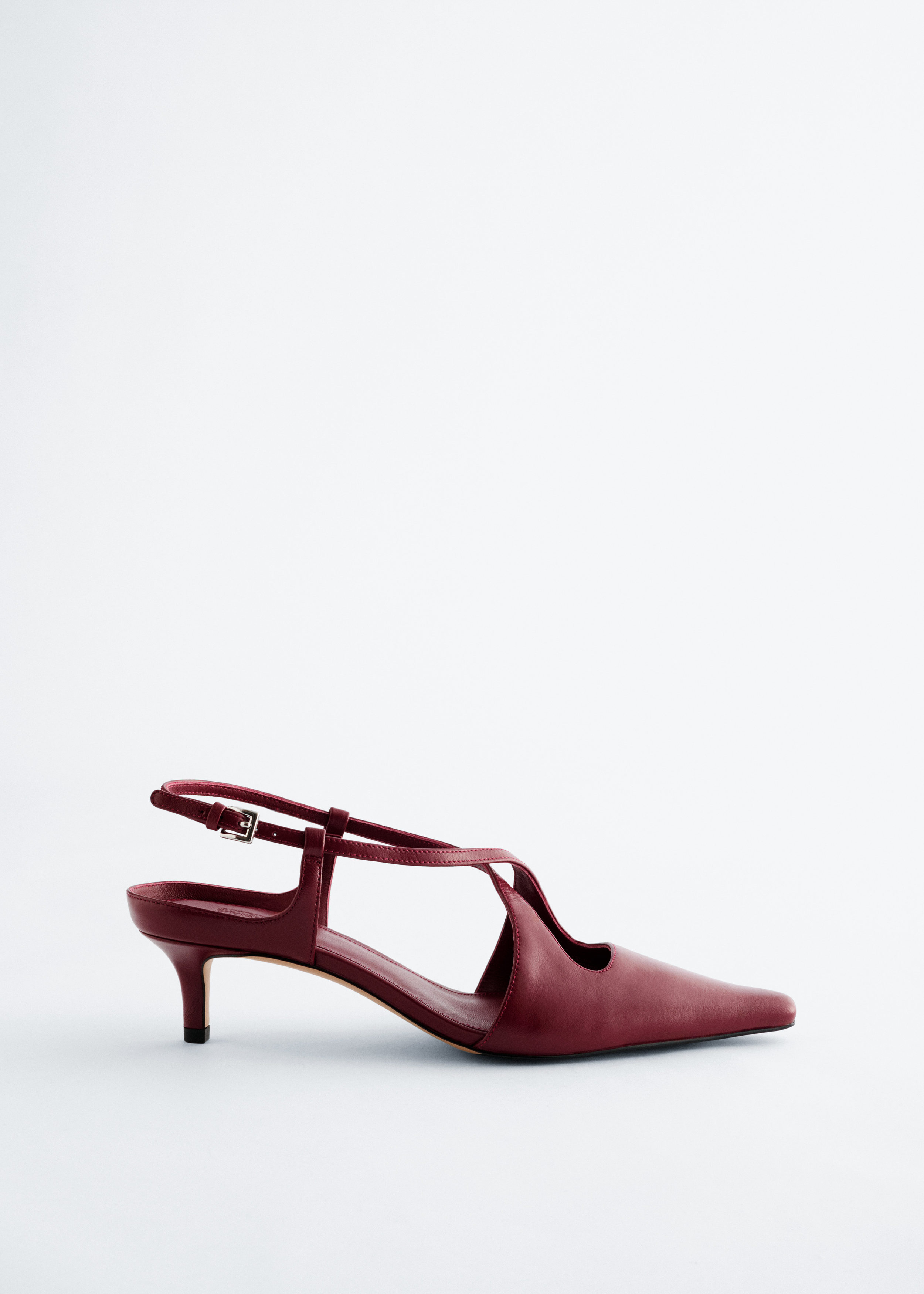 & Other Stories CRISS-CROSS LEATHER SLINGBACK PUMPS