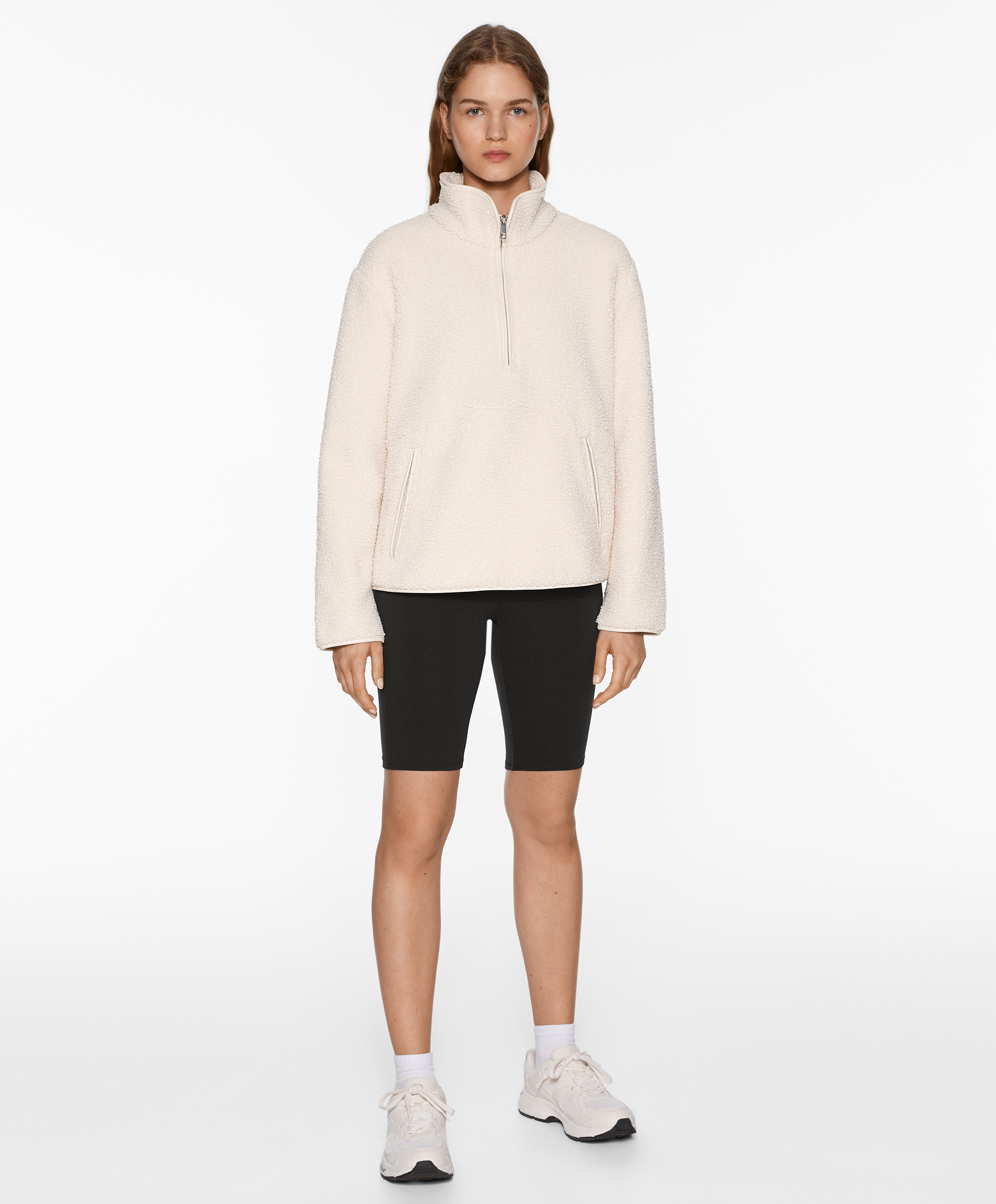 OYSHO Faux-shearling sweatshirt