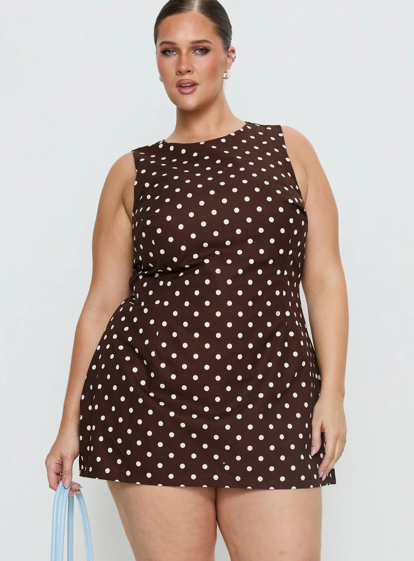 Yumiko Romper Brown Polka Curve
