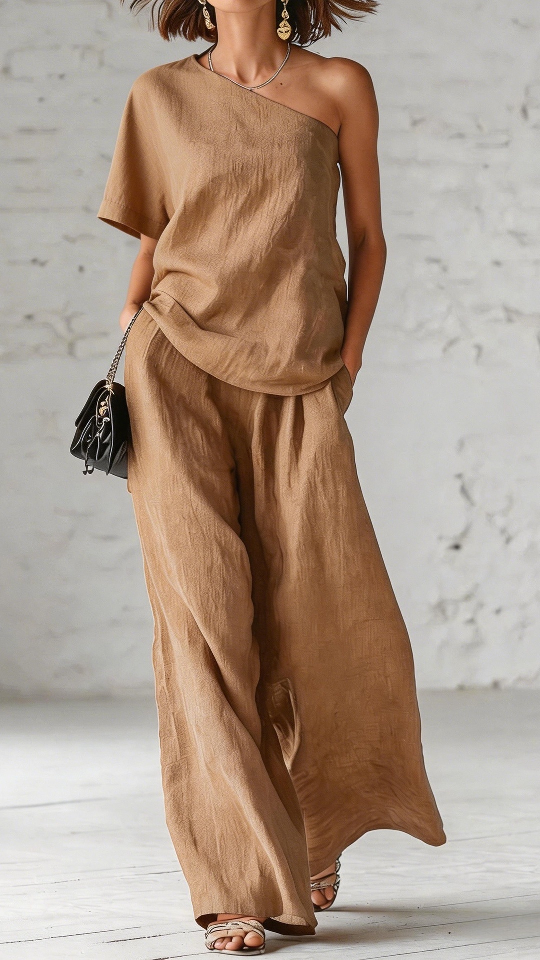 Women's Spring/Summer Off-Shoulder Fashion Top and Wide-Leg Pants Casual Suit - Nordfashionstorm - Women's Clothing, Fashion for You - Nordfashionstorm.com
