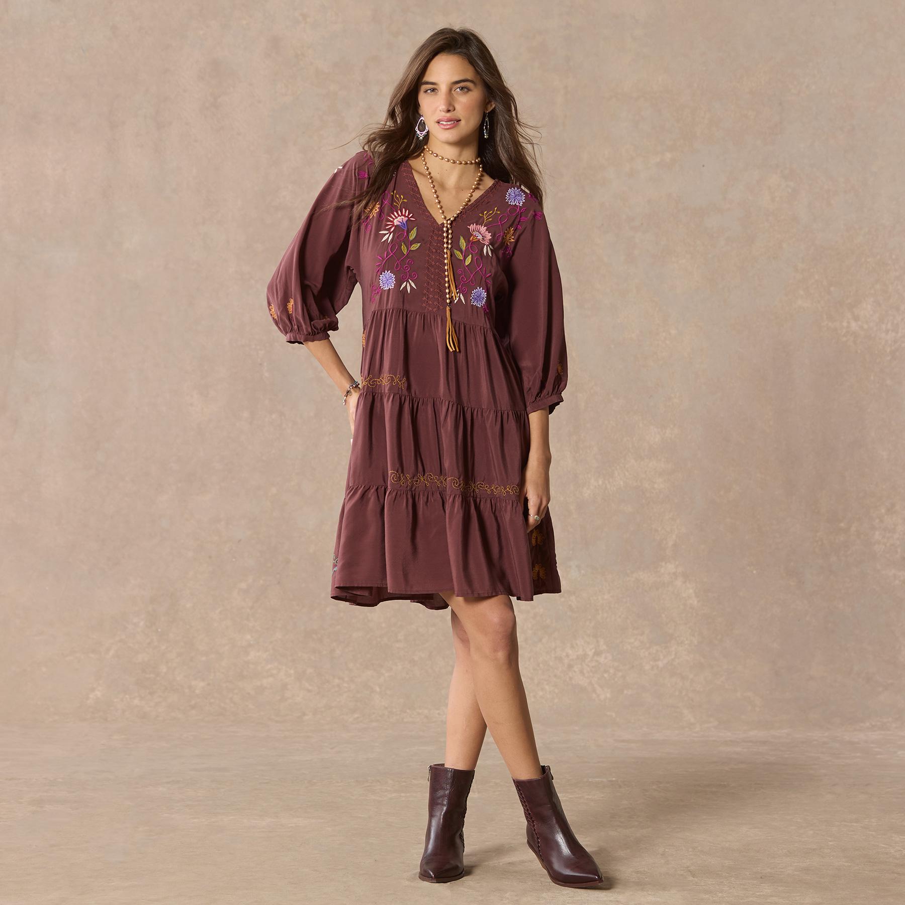 Toni Embroidered Dress - Sundance Living