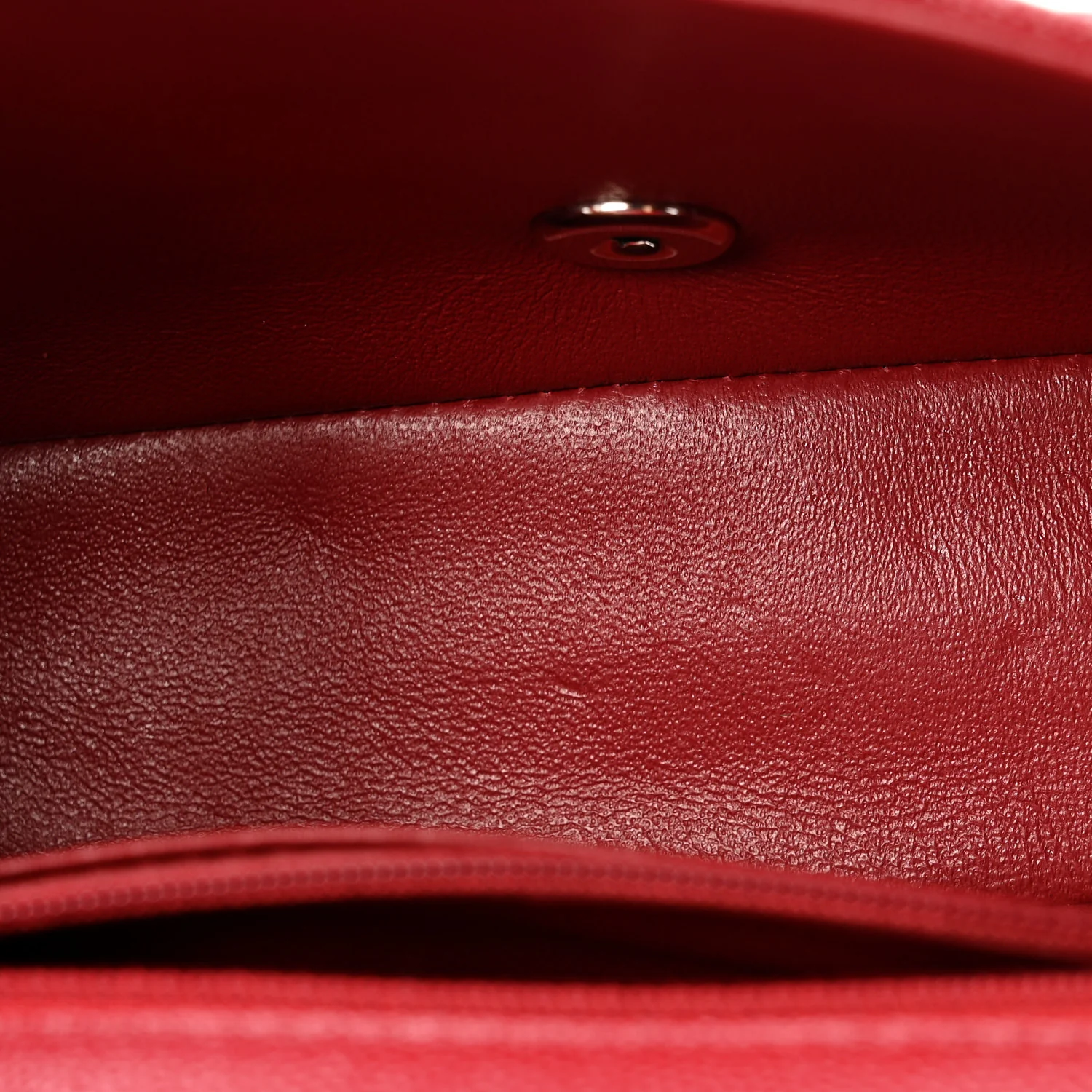Caviar Quilted Mini Rectangular Flap Dark Red - Top Club