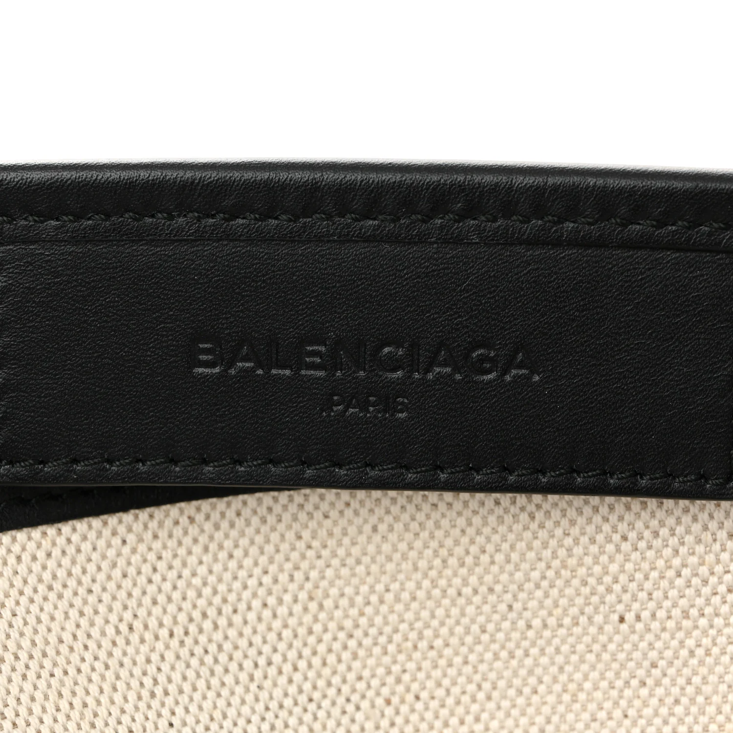 Cotton Canvas Satin Calfskin S Navy Cabas Natural Black - Top Club