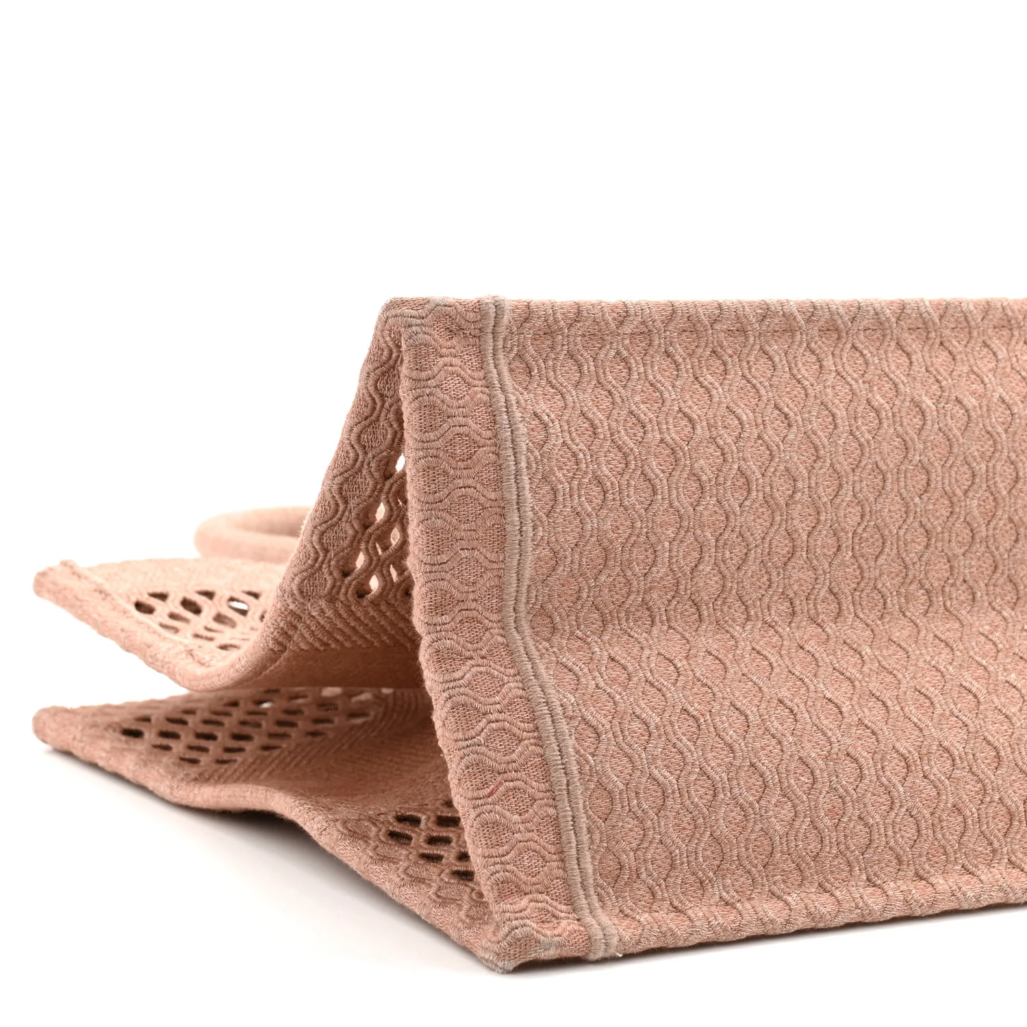 Mesh Embroidered Medium Book Tote Clay - Top Club