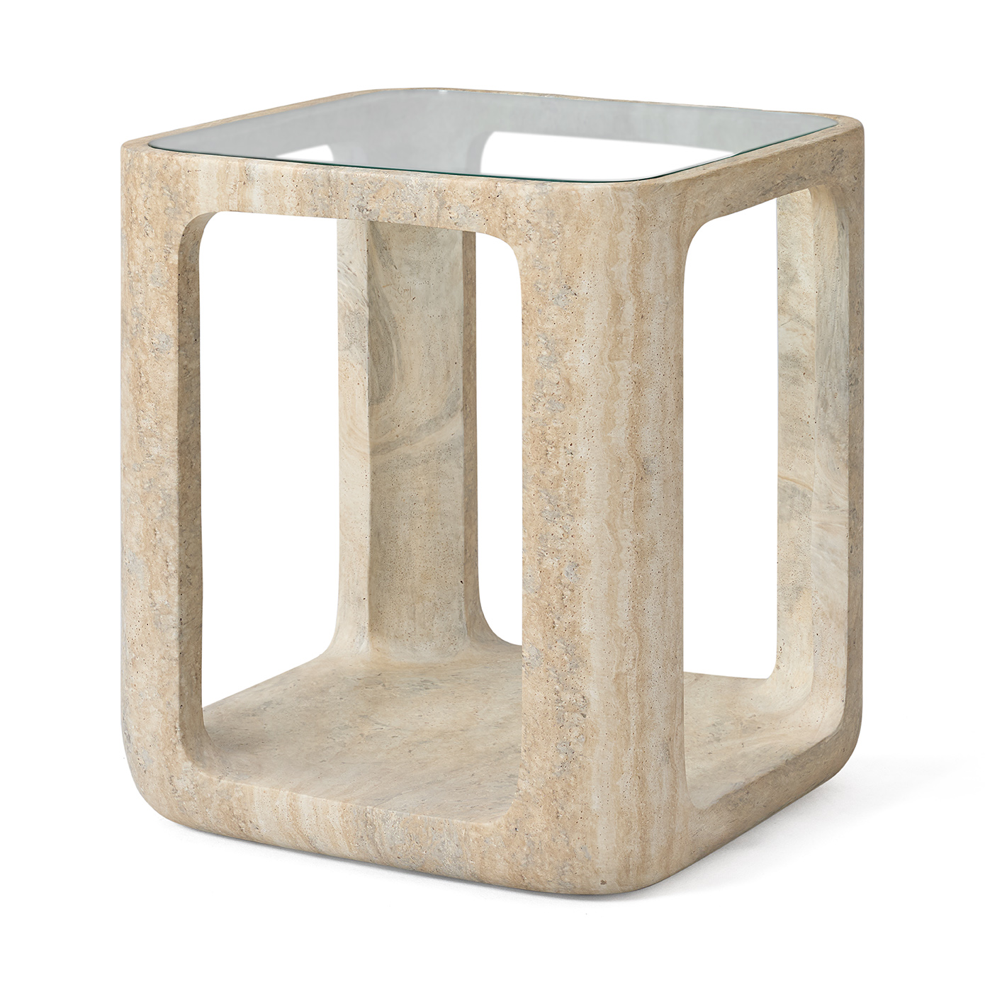 Bijzettafel Yobeko Travertine Texture