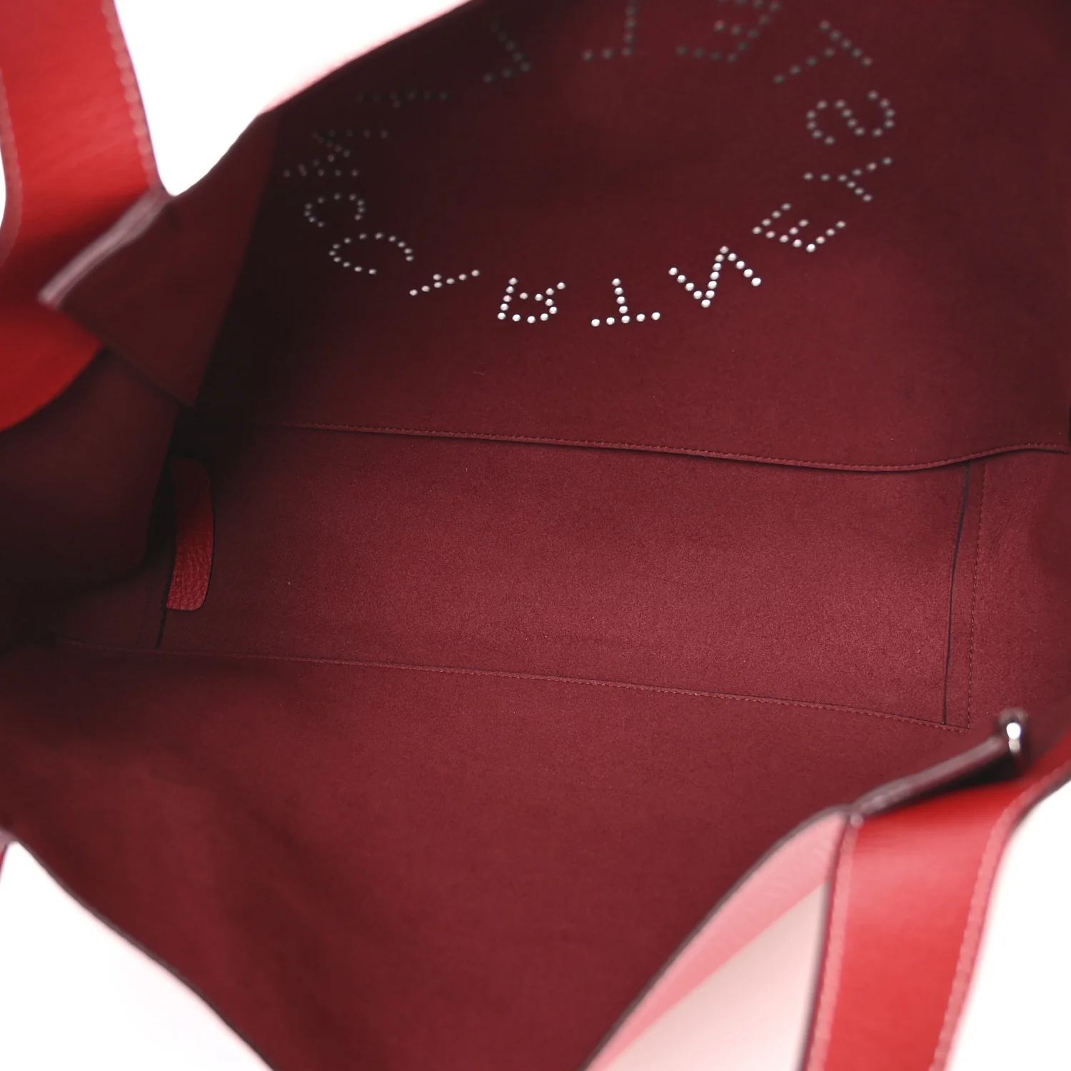 Grainy Alter Mat Perforated Tote Red - Top Club
