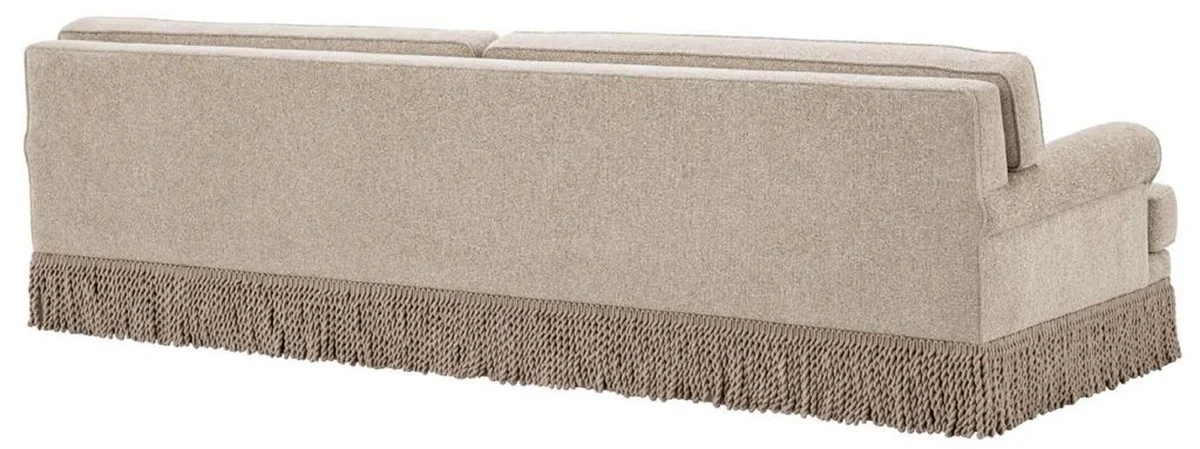 Luxury living room sofa beige 277 x 101 x H. 77 cm