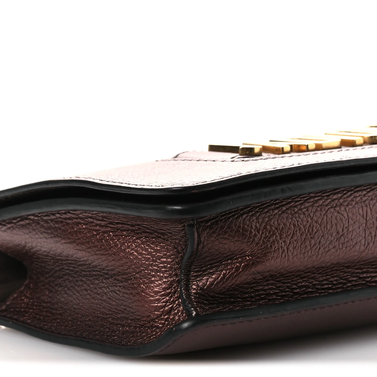 Metallic Calfskin J'Adior Chain Flap Bag Noisette - Top Club