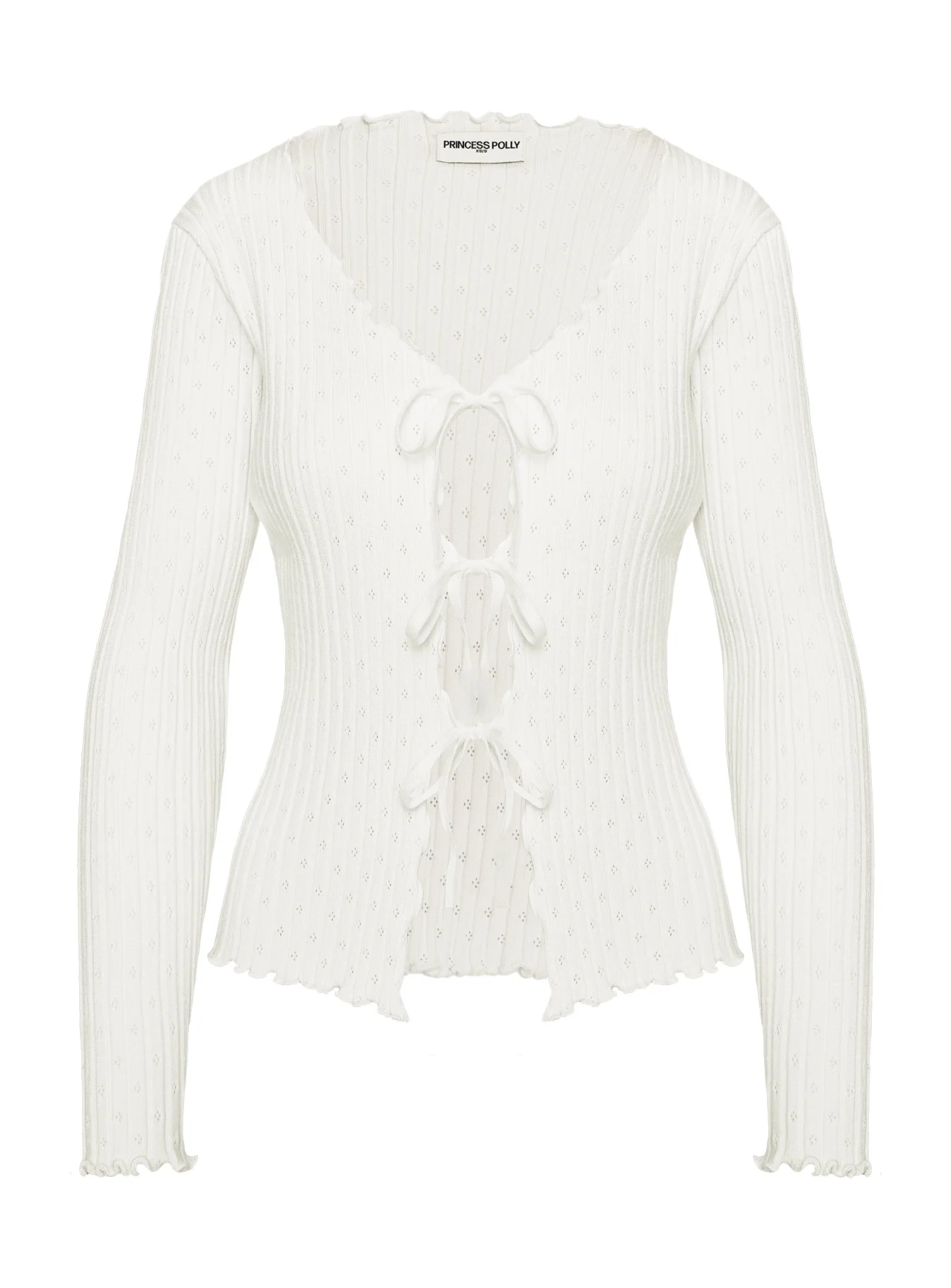 Girl Gone Wild Long Sleeve Top White