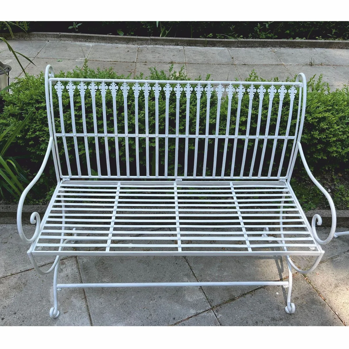 Art Nouveau garden bench white 103.5 cm - Baroque & Art Nouveau garden furniture
