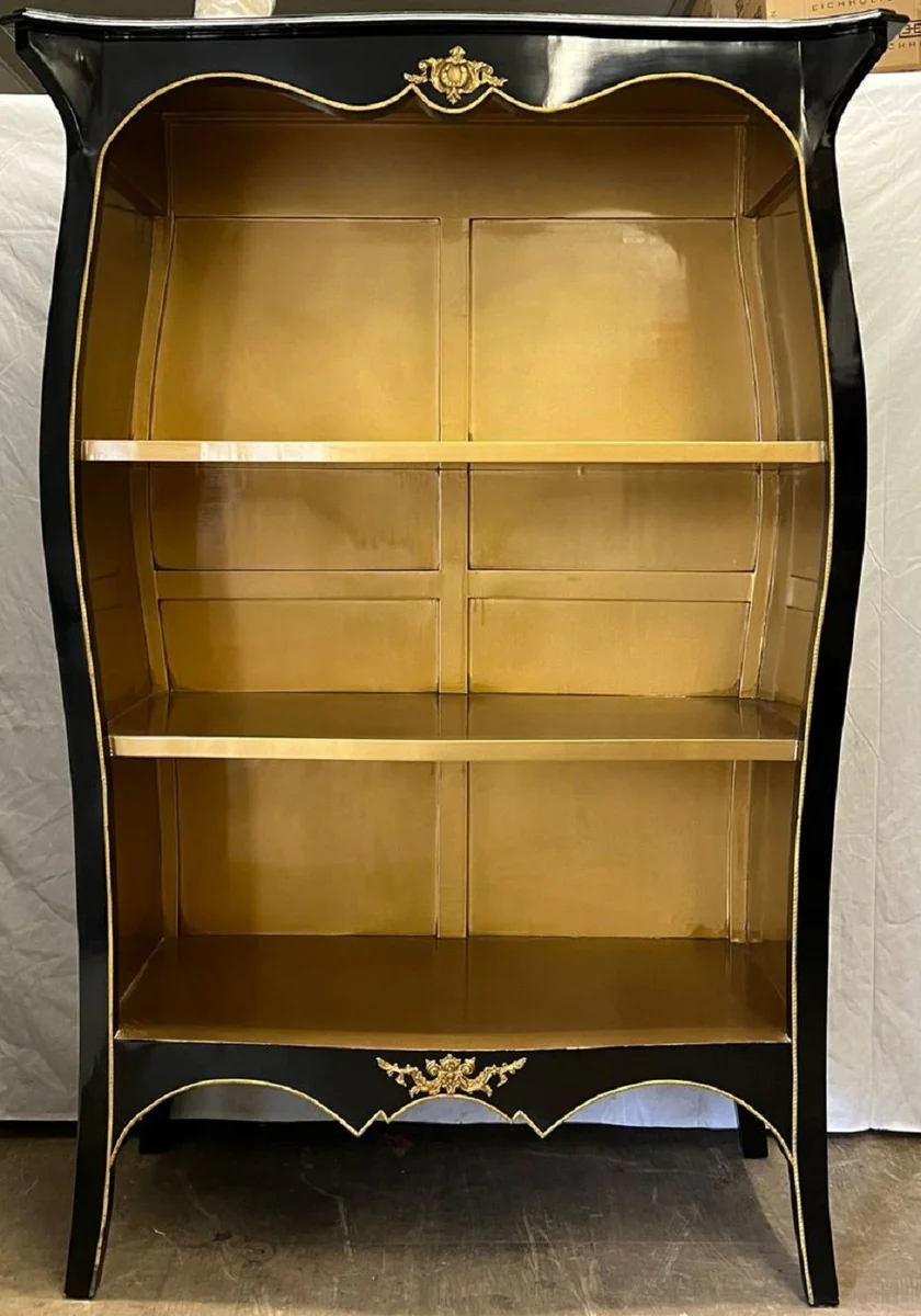 Baroque shelf cabinet black / gold - Baroque furniture