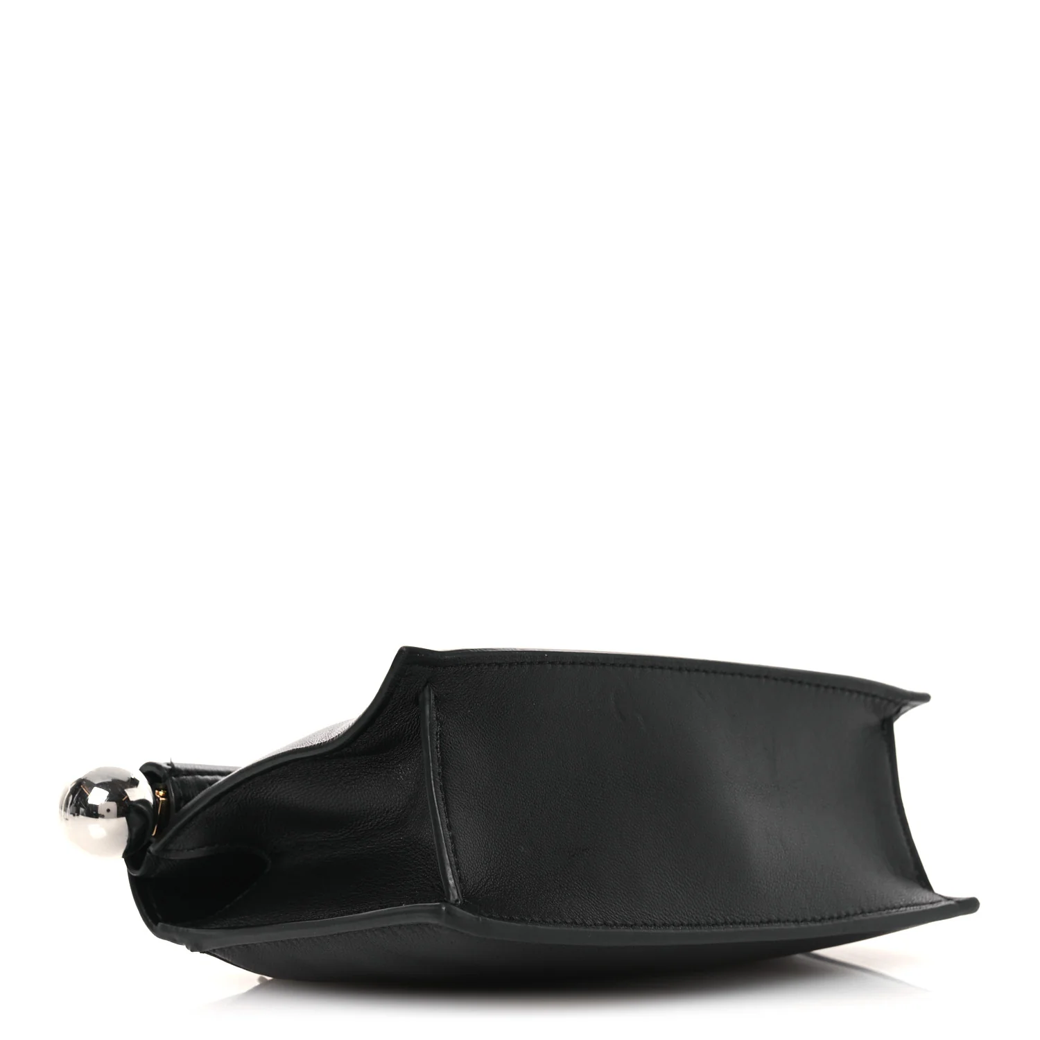 Smooth Calfskin La Pochette Rond Carre Black - Top Club