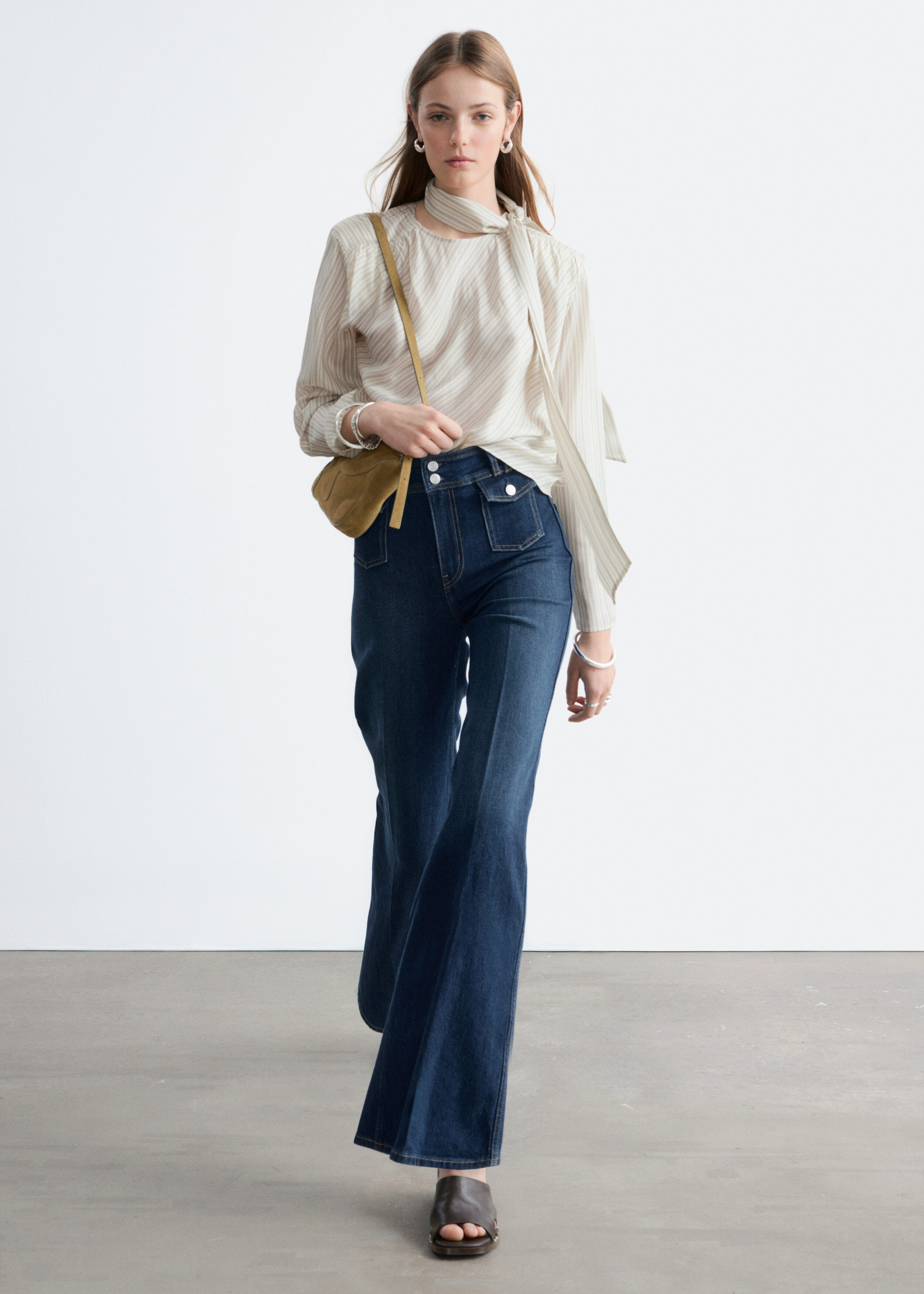 & Other Stories PRESS-CREASE FLARED JEANS