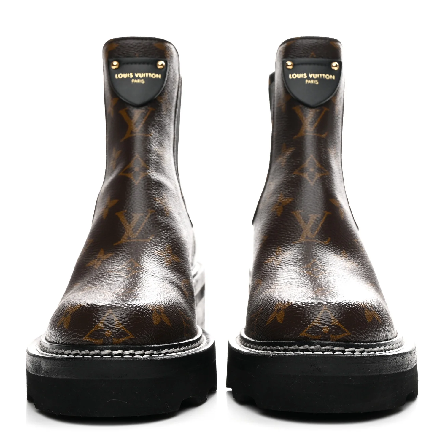 Patent Monogram LV Beaubourg Ankle Boots 37 Black - Top Club